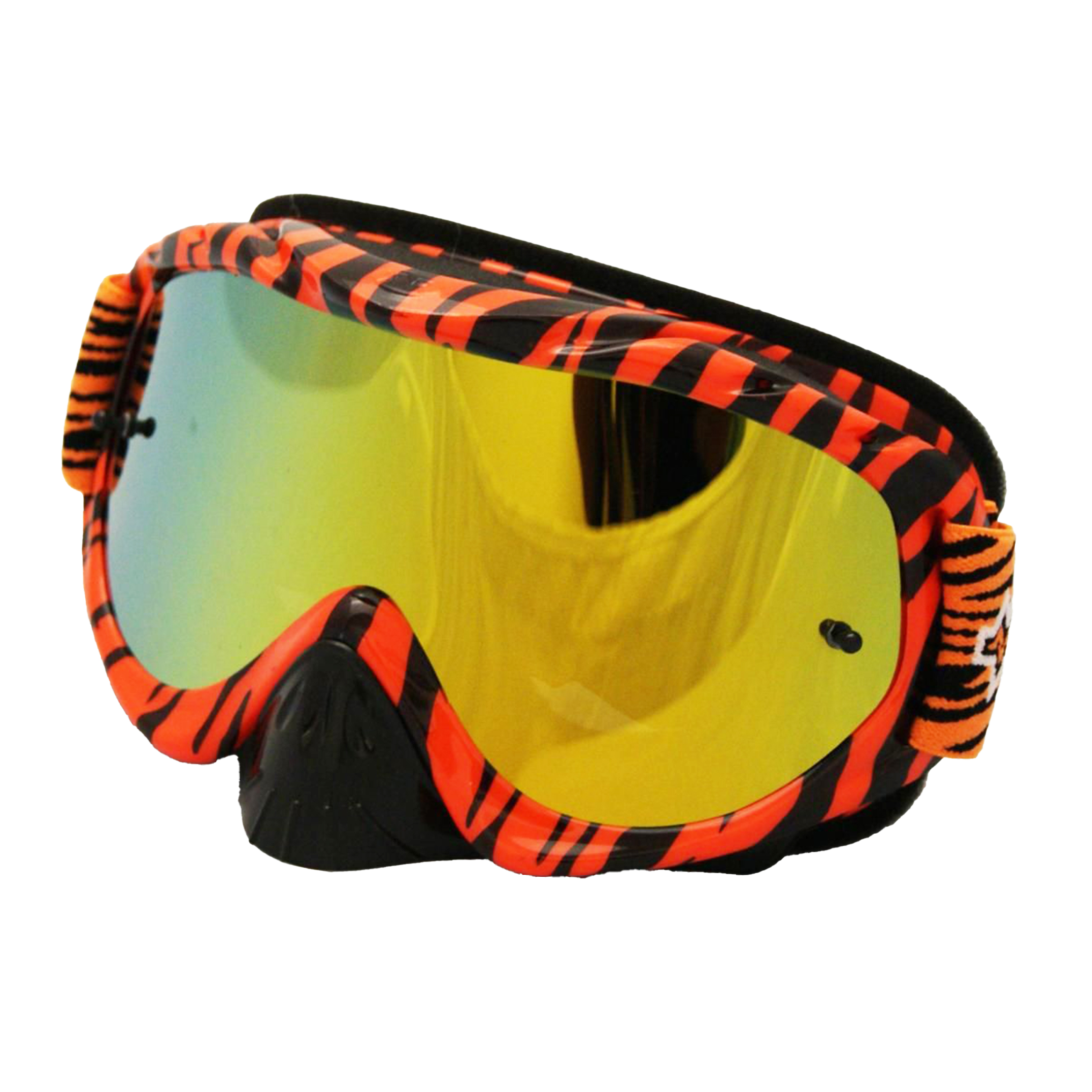 RNR HYBRID WILD OR/BK MIRRORED LENS, WILD ORANGE & BLACK GOGGLE, GH366M, MIRRORED LENS image 1