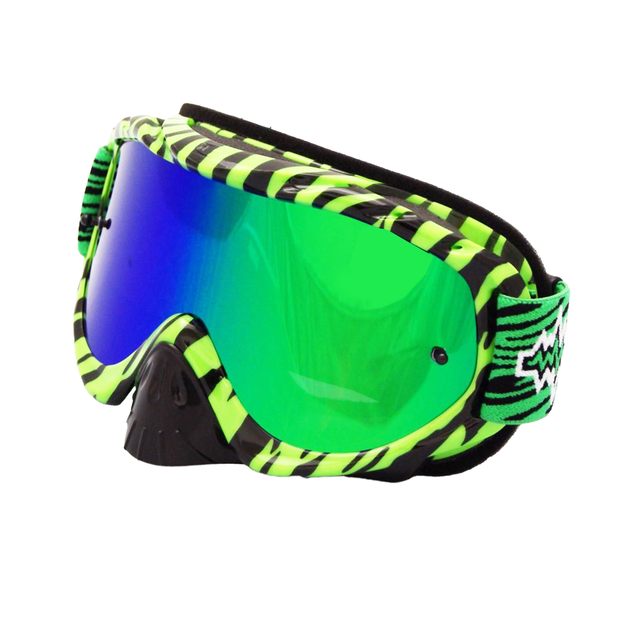 RNR HYBRID WILD GN/BK MIRRORED LENS, WILD GREEN & BLACK GOGGLE, GH367M, MIRRORED LENS image 1