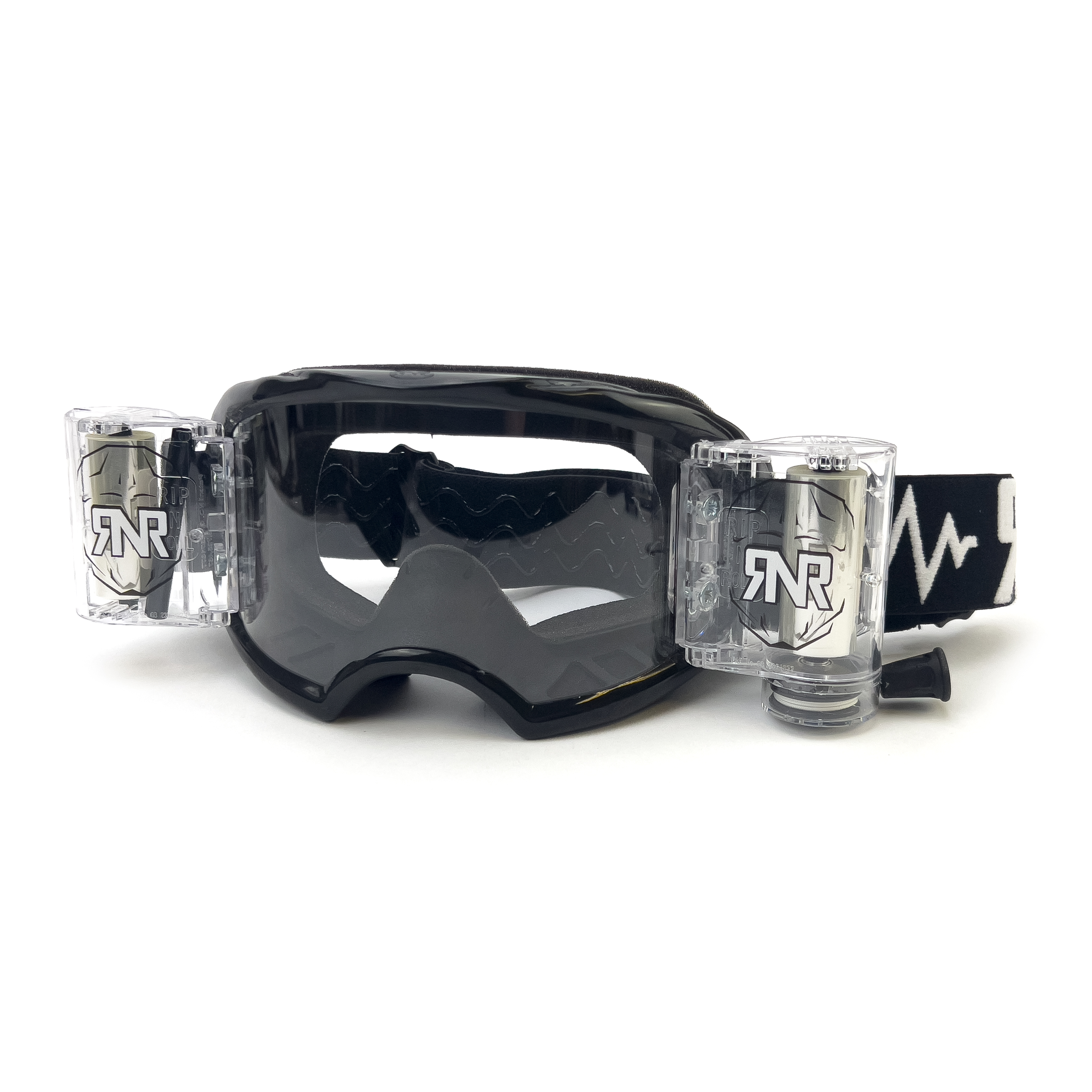 RNR COLOSSUS BLACK WVS 48mm, BLACK GOGGLE, WIDE VISION SYSTEM, GXC23, ROLL & TEAR OFF image 1