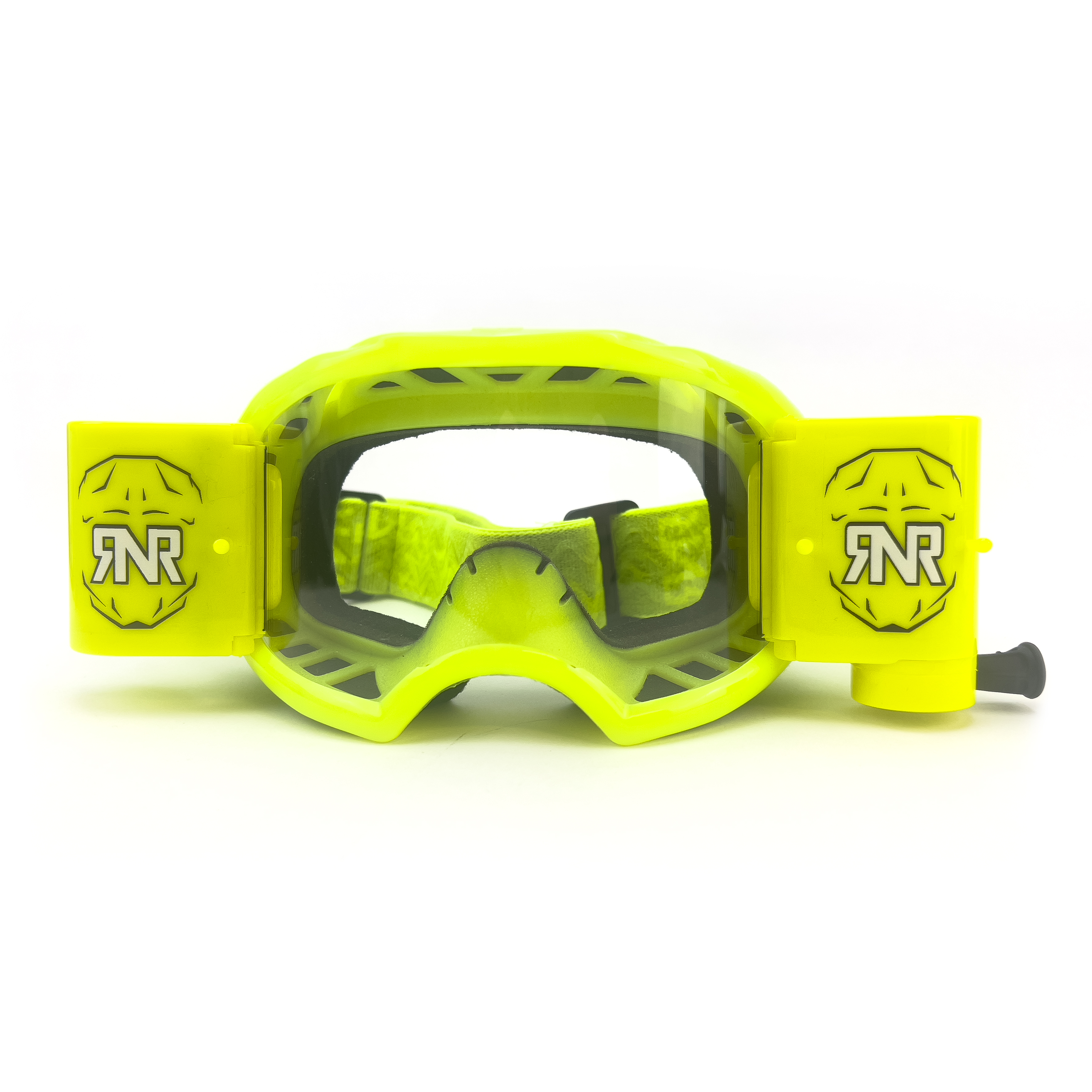 RNR COLOSSUS NEON YELLOW WVS 48mm, NEON YELLOW GOGGLE, WIDE VISION SYSTEM, GXX68, ROLL & TEAR OFF thumbnail 2