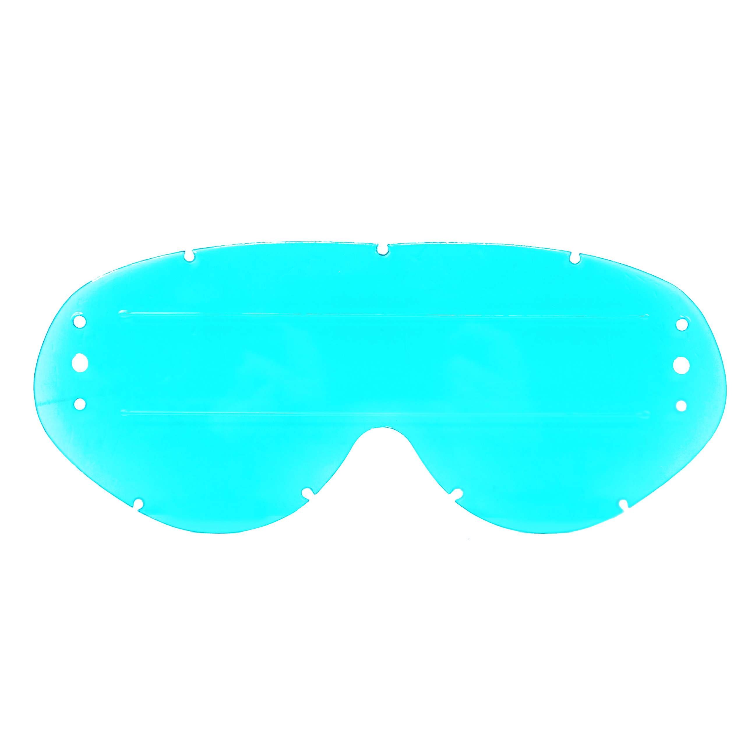 HYBRID ROLL OFF LENS BLUE RAISED STRIP, ANTI FOG, ANTI SCRATCH, LBR201R