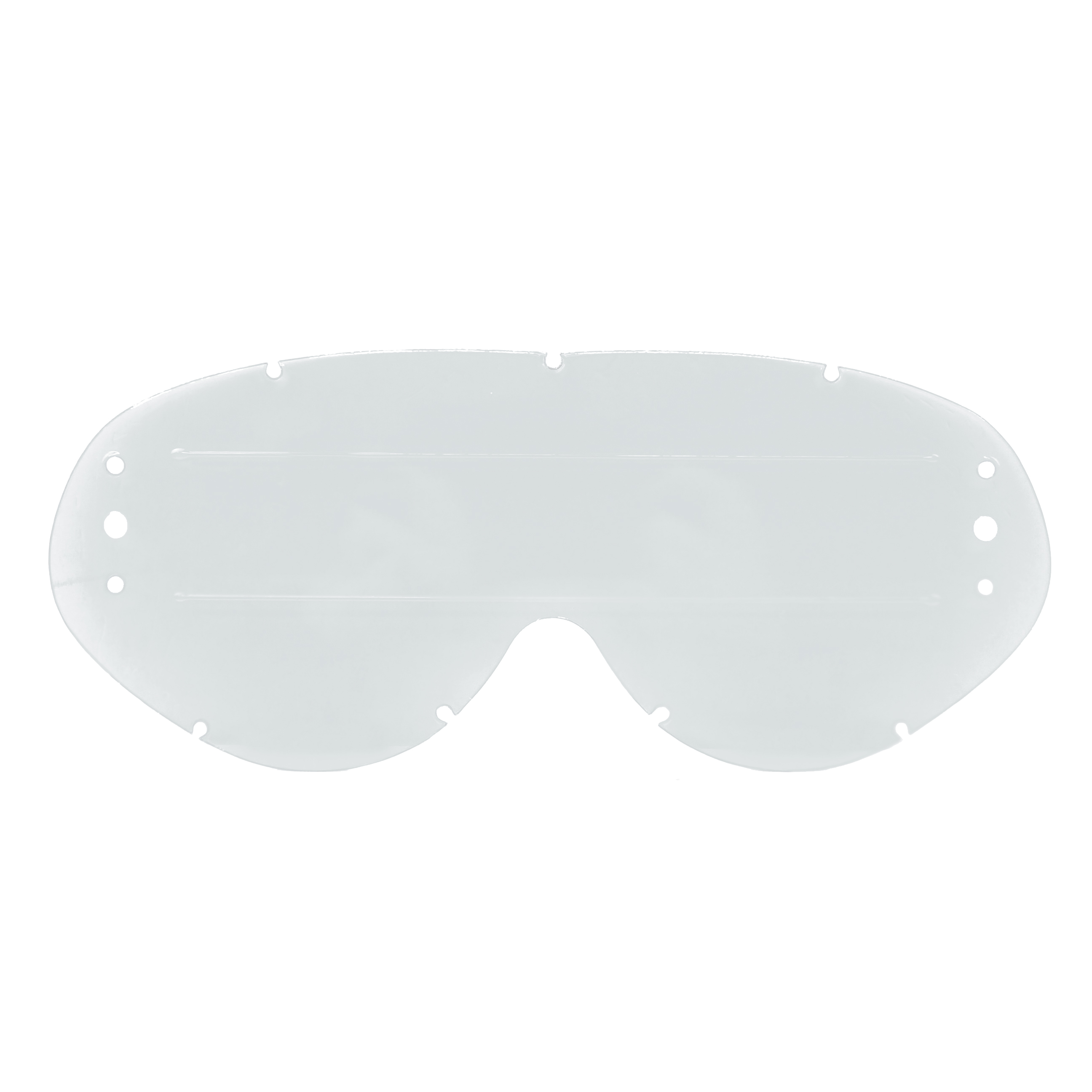 HYBRID ROLL OFF LENS CLEAR RAISED STRIP, ANTI FOG, ANTI SCRATCH, LCR201R