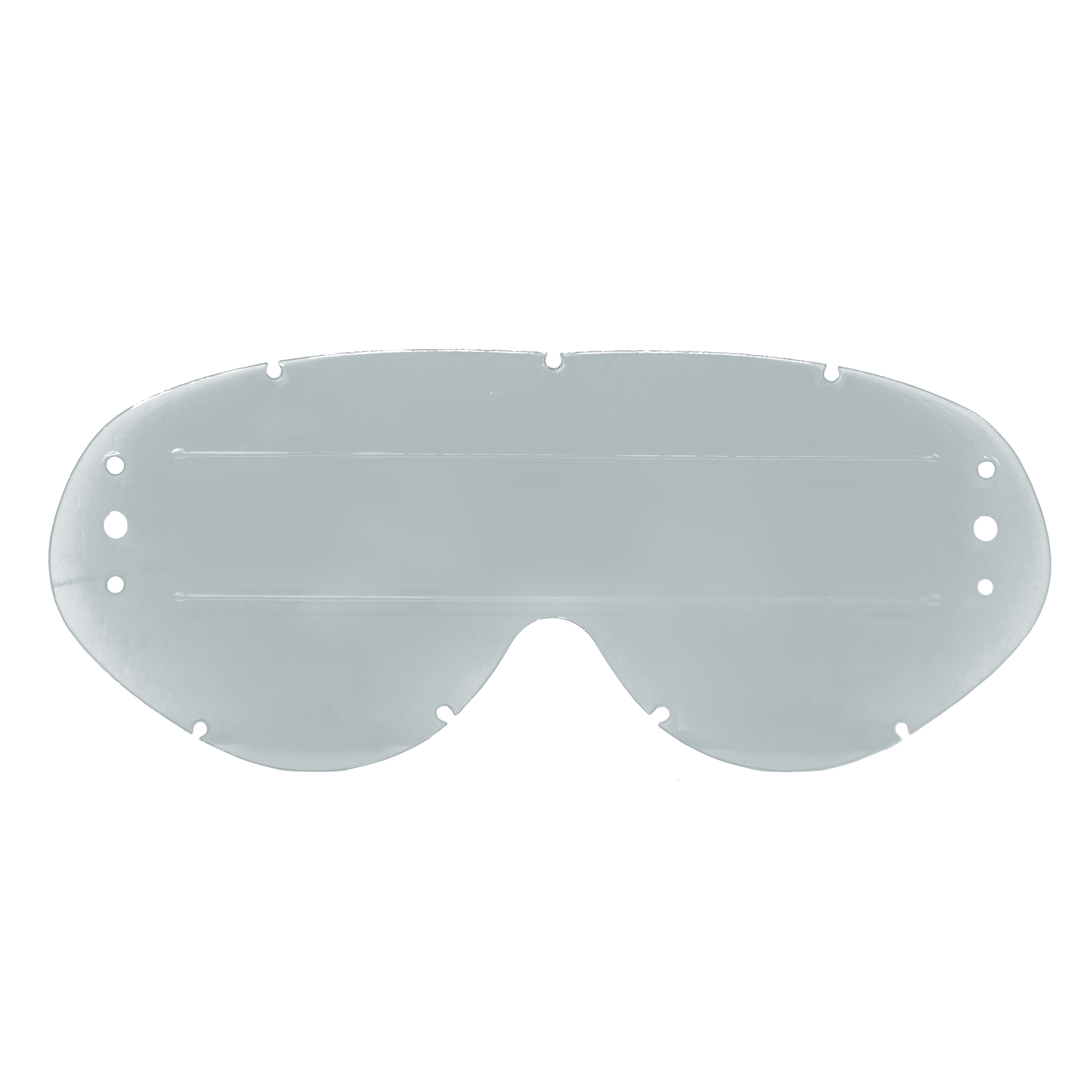 HYBRID ROLL OFF LENS SMOKE RAISED STRIP, ANTI FOG, ANTI SCRATCH, LSR201R image 1