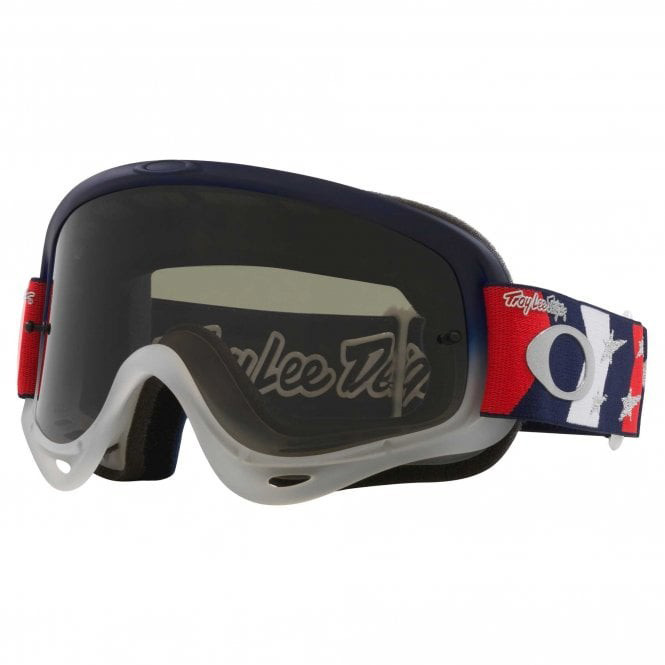 OAKLEY O-FRAME MX TROY LEE DESIGN RWB STARS BLUE/DARK SMOKE, DARK GREY LENS image 1