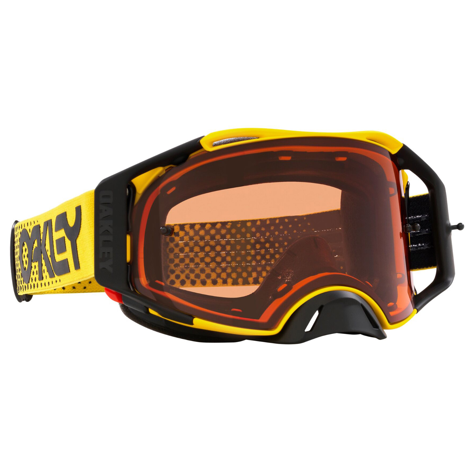 OAKLEY AIRBRAKE MX MOTO YELLOW YELLOW/BRONZE, PRIZM MX BRONZE LENS image 1