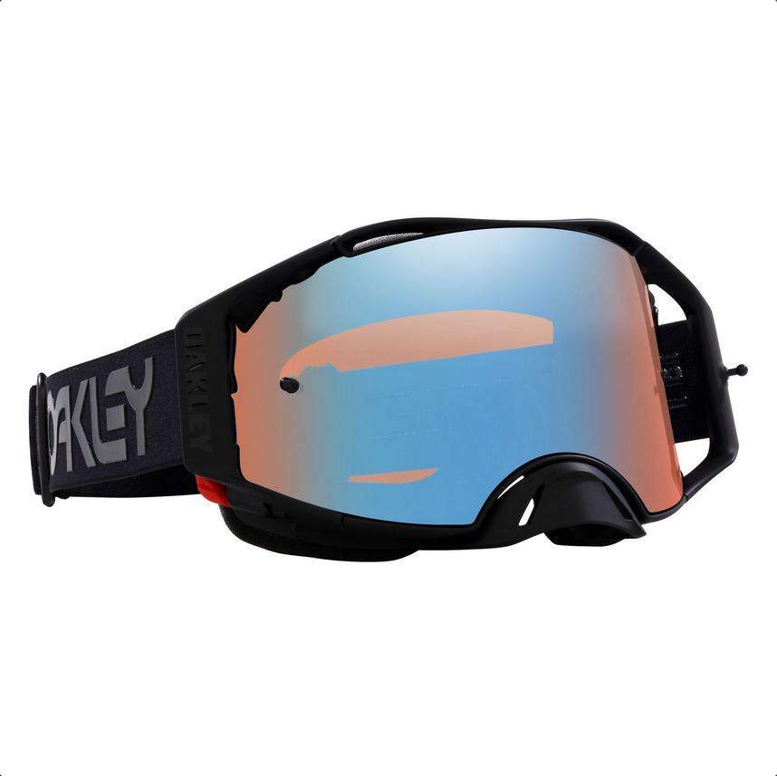 OAKLEY AIRBRAKE MX B1B BLACKOUT BLACK/BLUE, PRIZM MX SAPPHIRE LENS image 1