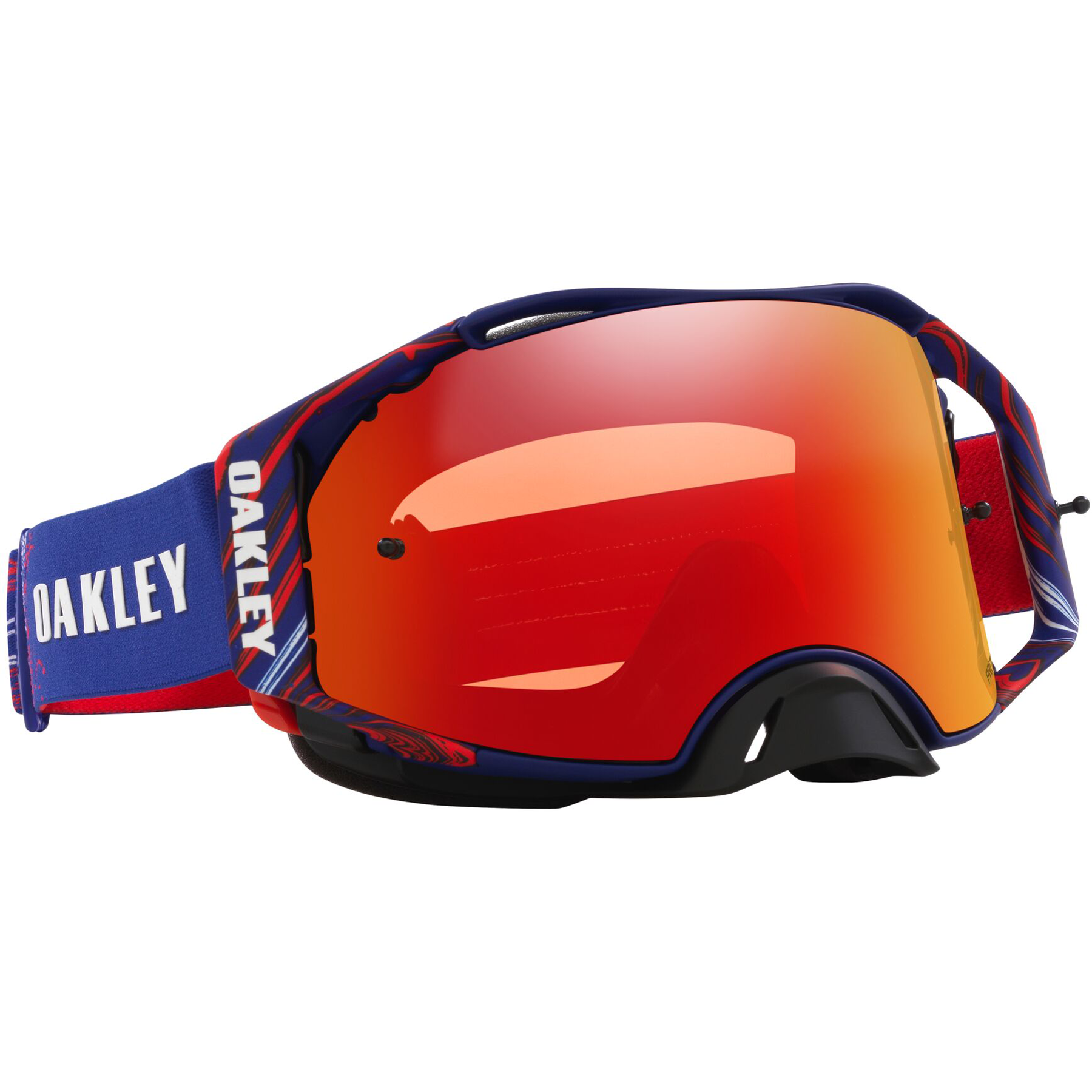 OAKLEY AIRBRAKE MX RENAUX SIGNATURE BLUE/RED, PRIZM MX TORCH IRIDIUM LENS image 1