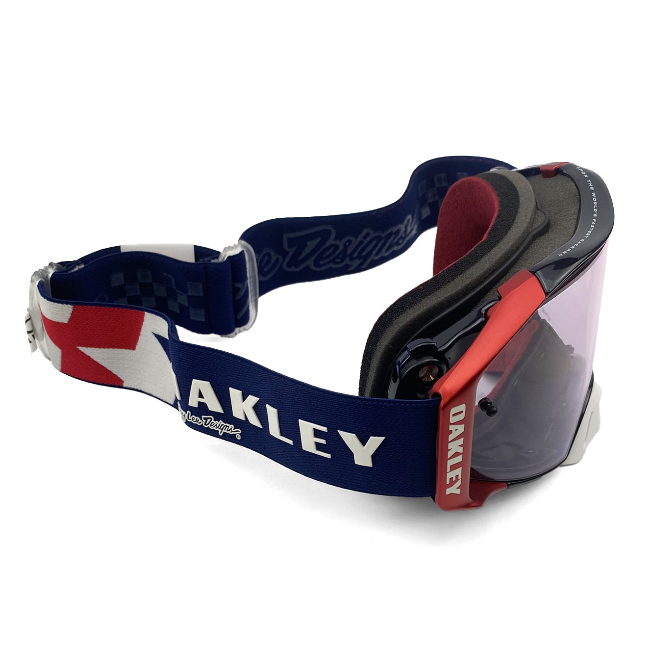 OAKLEY AIRBRAKE MX TROY LEE DESIGN RWB STARS BLUE/PINK, PRIZM MX LOW LIGHT LENS image 1