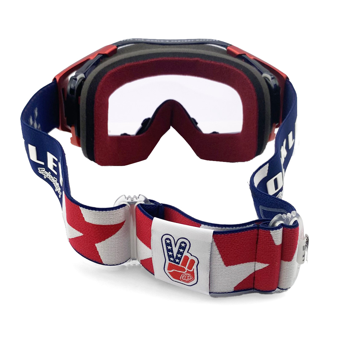 OAKLEY AIRBRAKE MX TROY LEE DESIGN RWB STARS BLUE/PINK, PRIZM MX LOW LIGHT LENS thumbnail 5