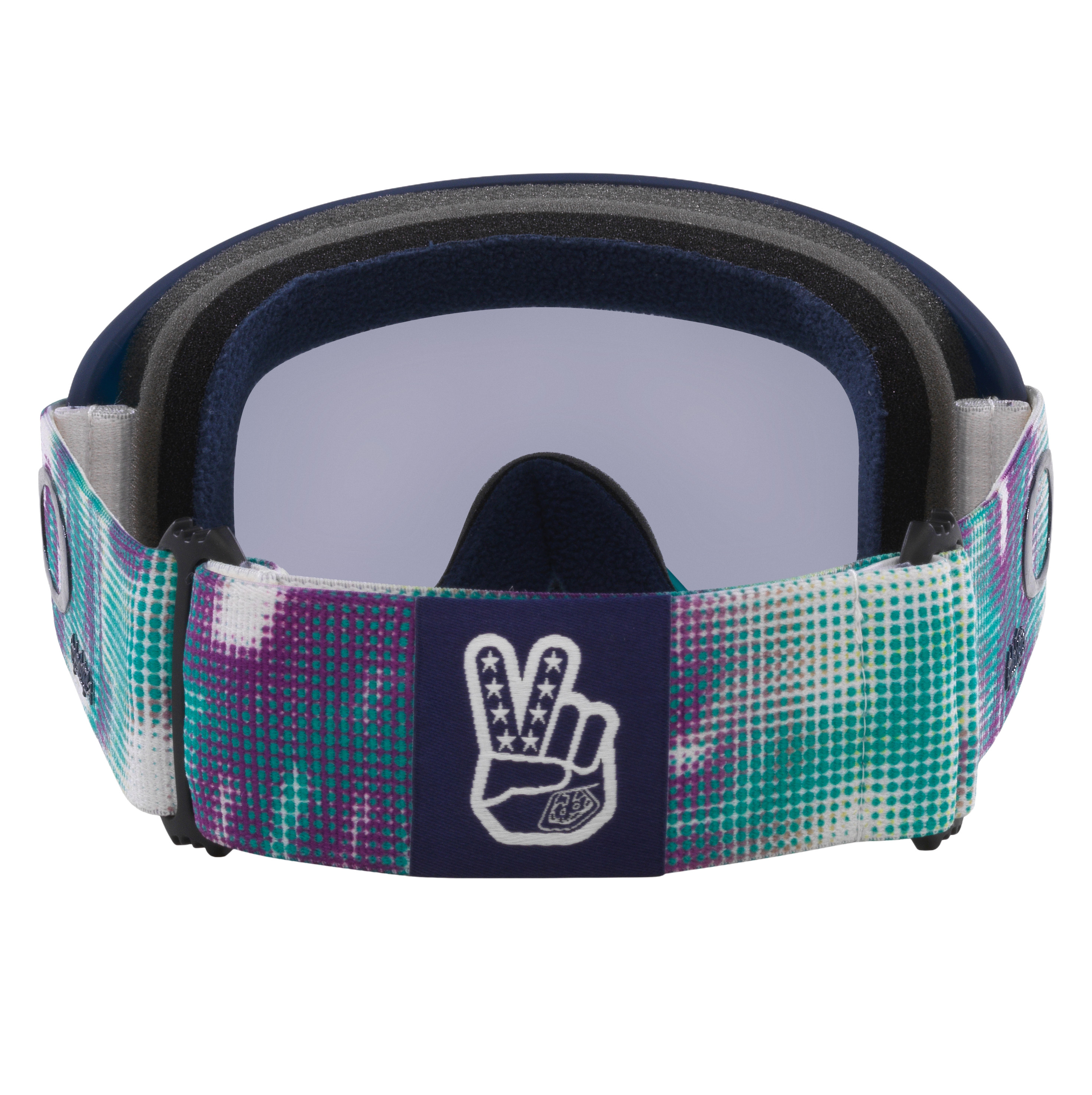 OAKLEY O-FRAME 2.0 PRO MX TROY LEE DESIGN PIXEL WHITE/LIGHT SMOKE, LIGHT GREY LENS thumbnail 2