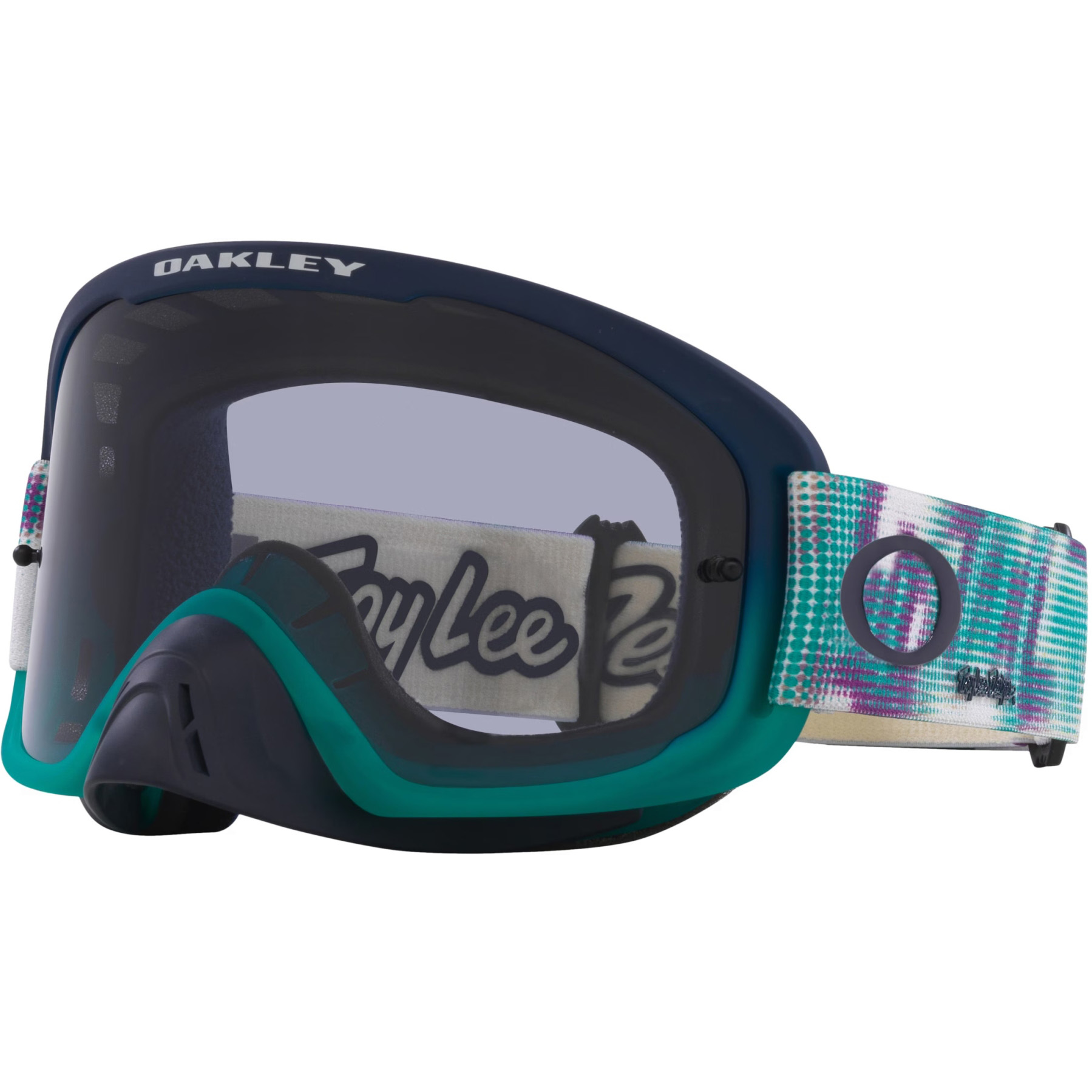 OAKLEY O-FRAME 2.0 PRO MX TROY LEE DESIGN PIXEL WHITE/LIGHT SMOKE, LIGHT GREY LENS image 1