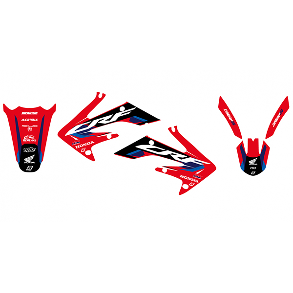 04-09 CRF250 DREAM 5 GRAPHIC, BLACKBIRD DECAL KIT 2135AB, 04-19 CRF250X image 1