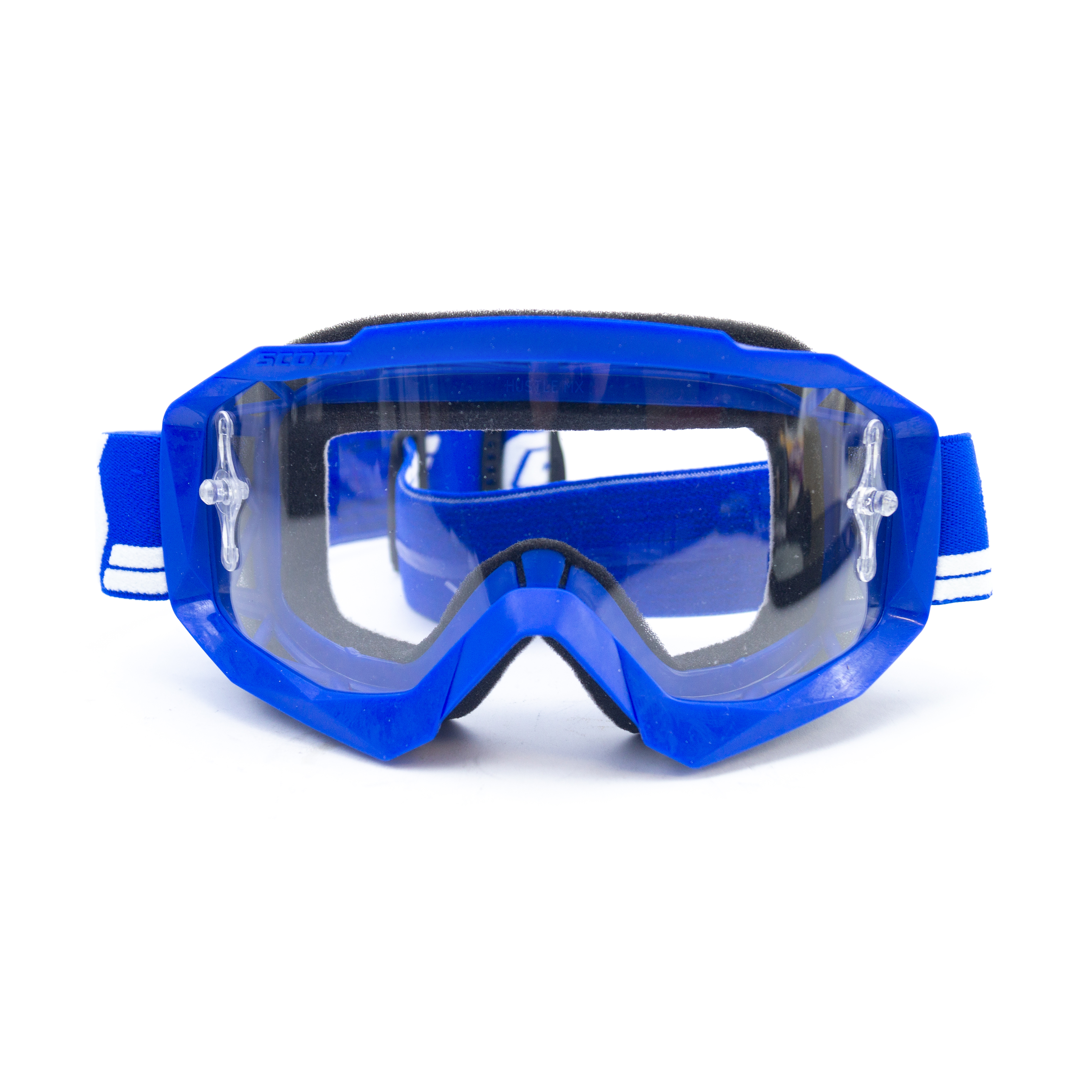 SCOTT HUSTLE GOGGLES CLEAR LENS, BLUE/WHITE, SC084103 thumbnail 2