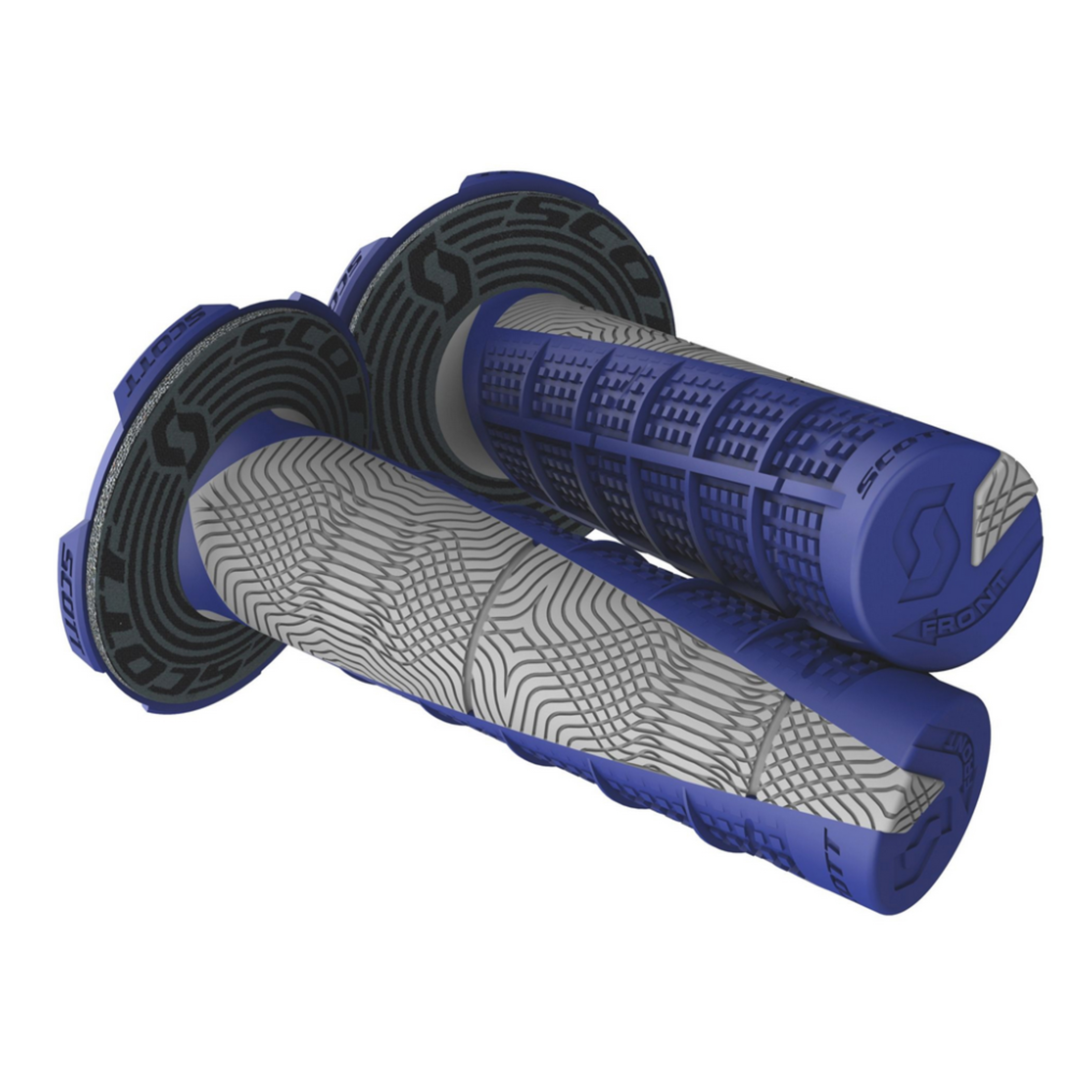 SCOTT MX DEUCE GRIPS 22/25mm, Blue/Grey image 1