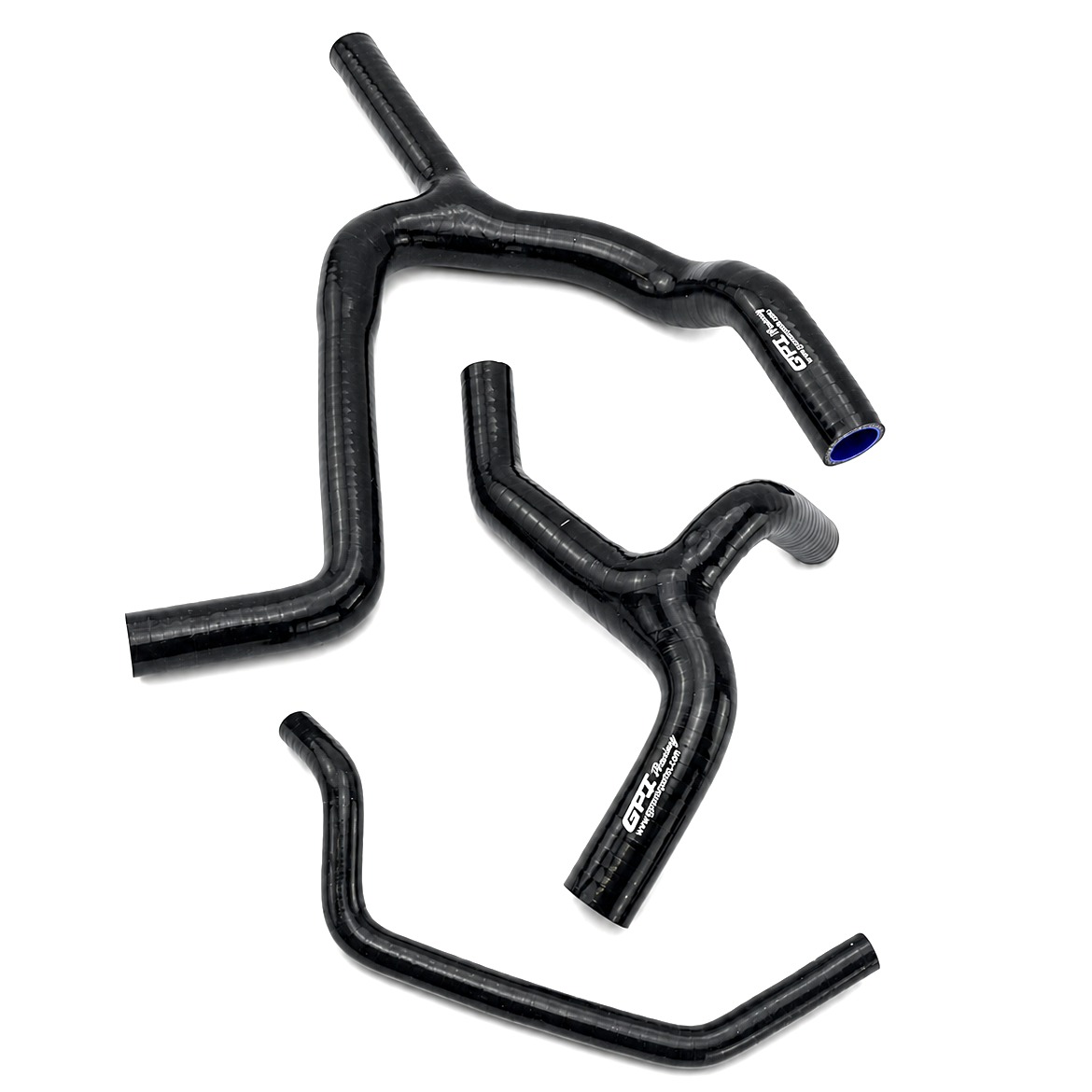RADIATOR HOSE Y KIT 3pcs BLACK 09-14 KAWASAKI KXF450 SILICONE 39062-0304 image 1