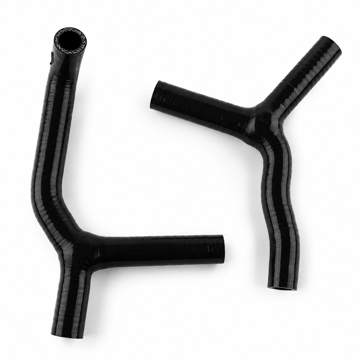 RADIATOR HOSE Y KIT BLACK 03-17 KTM HUSQVARNA SX TC 85 105 2PCS ORANGE SILICONE 47035024000 image 1