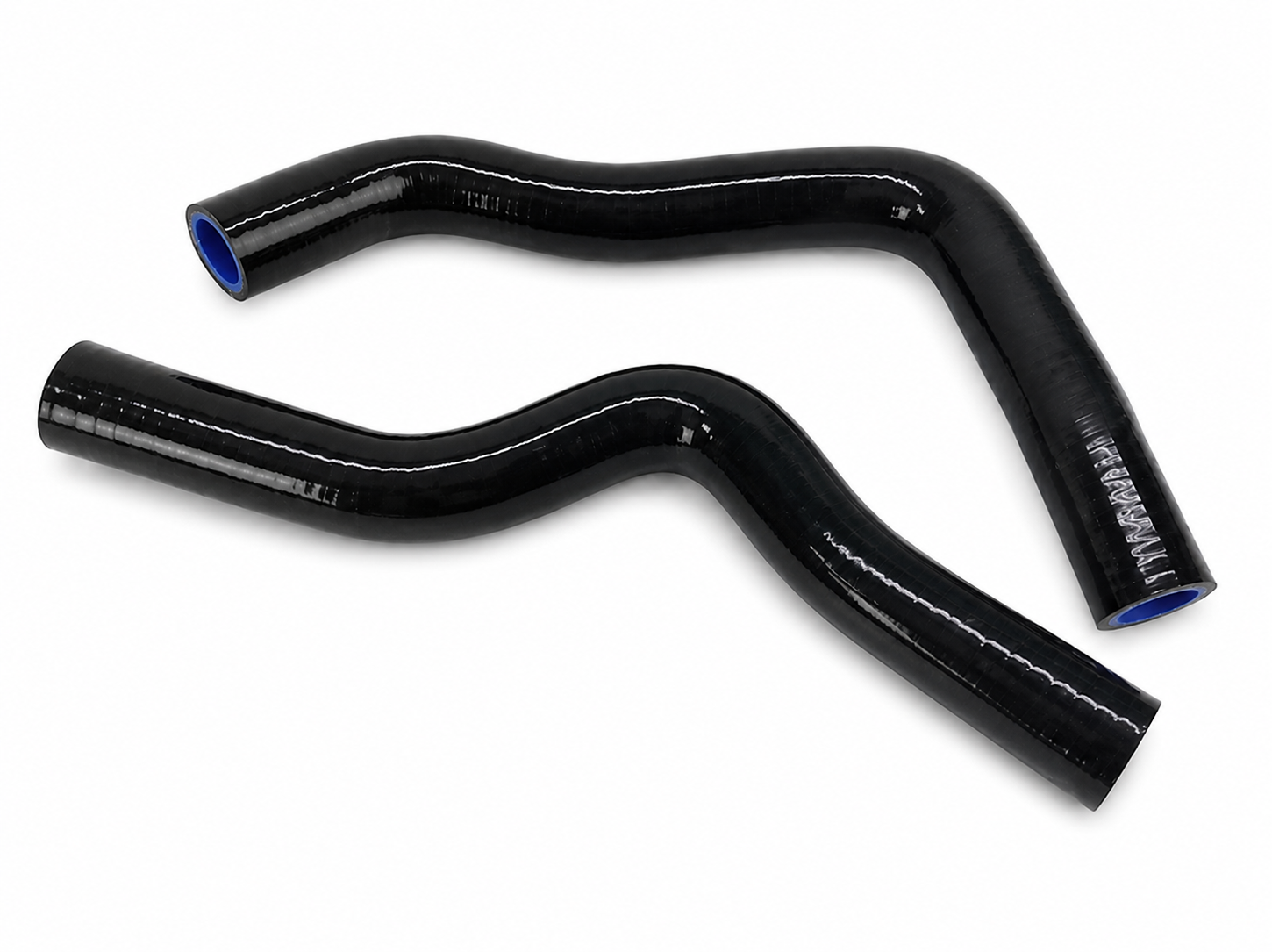 RADIATOR HOSE KIT 2pcs BLACK  00-12 SUZUKI RM85 BLACK SILICONE 17851-03B00 17852-03B00 image 1