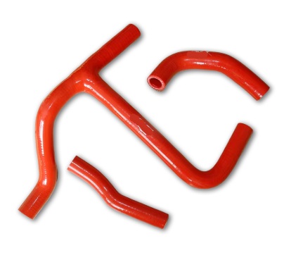 RADIATOR HOSE Y KIT 3pcs RED 10-12 HONDA RMZ250 SILICONE MX-10041 image 1