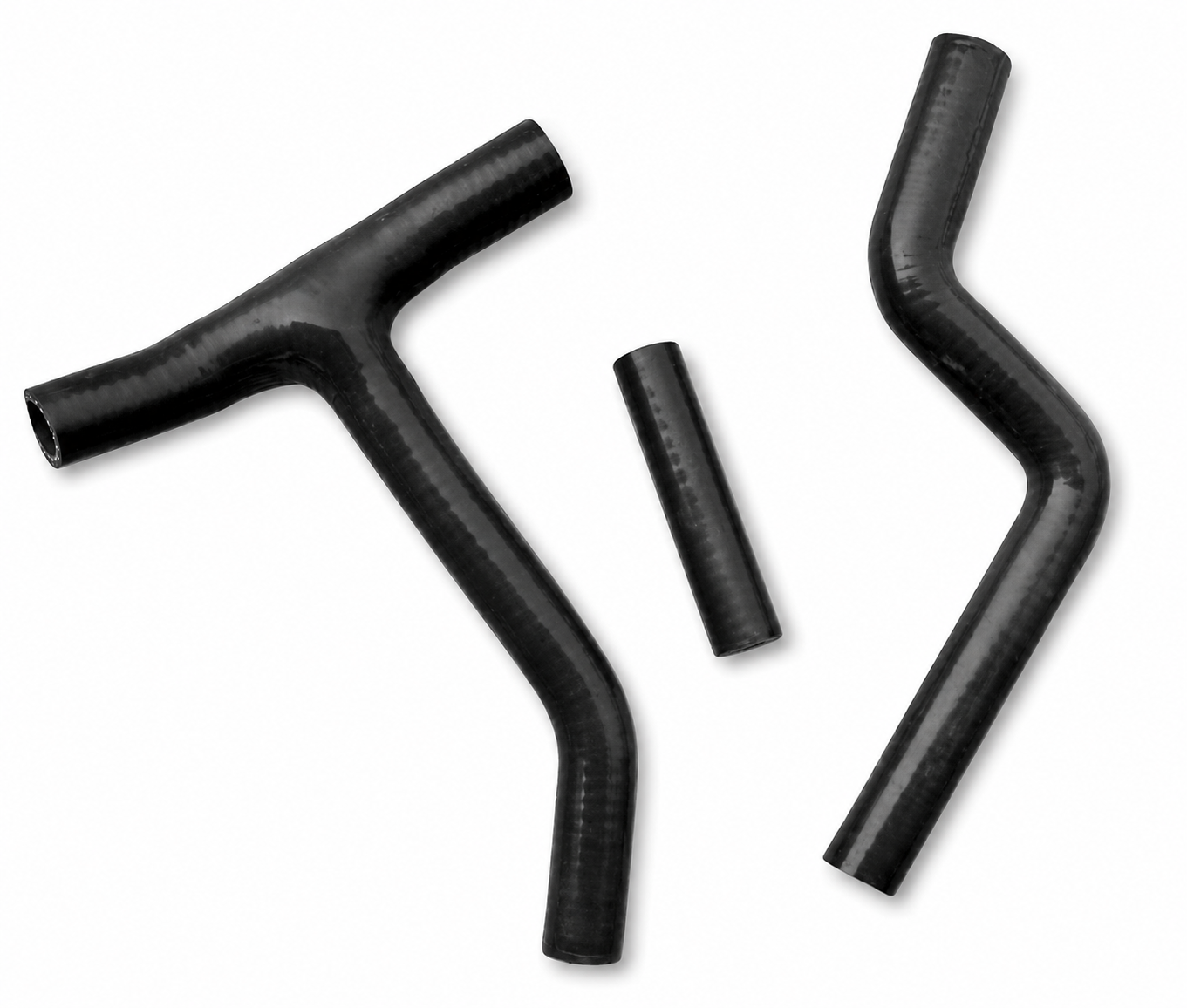 RADIATOR HOSE Y KIT 3pcs BLACK 10-13 YAMAHA YZF250 YZ250F SILICONE 17D-12578-50-00 image 1