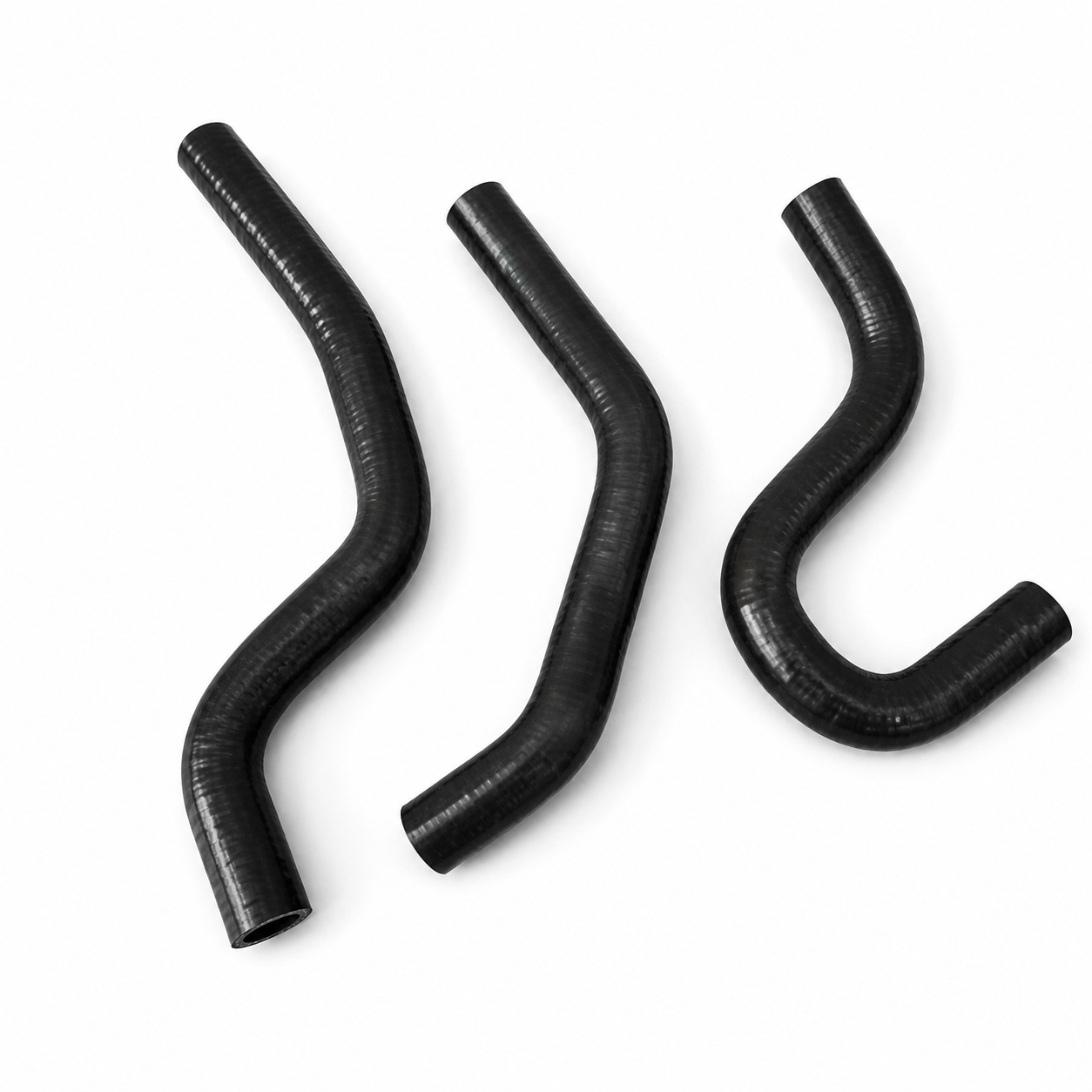 RADIATOR HOSE KIT 3pcs BLACK 98-07 HONDA CR85 SILICONE 19061-GBF-K40 19062-GBF-K40 19501-GBF-B40 image 1