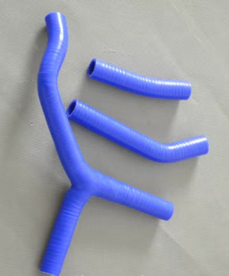 HOSE Y KIT 3pcs SX125 SX200 98-06 KTM, SILICONE RADIATOR BLUE image 1