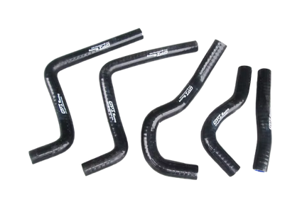 RADIATOR HOSE KIT 5pcs BLACK 03-04 HONDA CR125 SILICONE 19061-KSR-J00 image 1