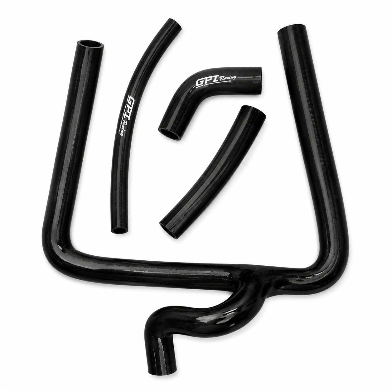 RADIATOR HOSE Y KIT 4pcs BLACK 02-08 HONDA CR250R SILICONE 19061-KZ3-J40 image 1