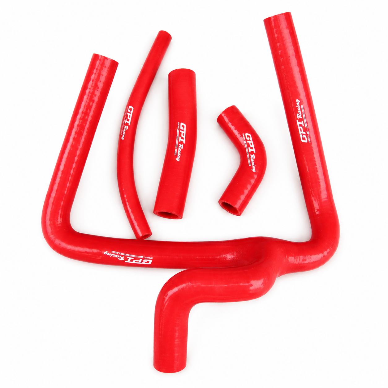 RADIATOR HOSE Y KIT 4pcs RED 02-08 HONDA CR250R SILICONE image 1