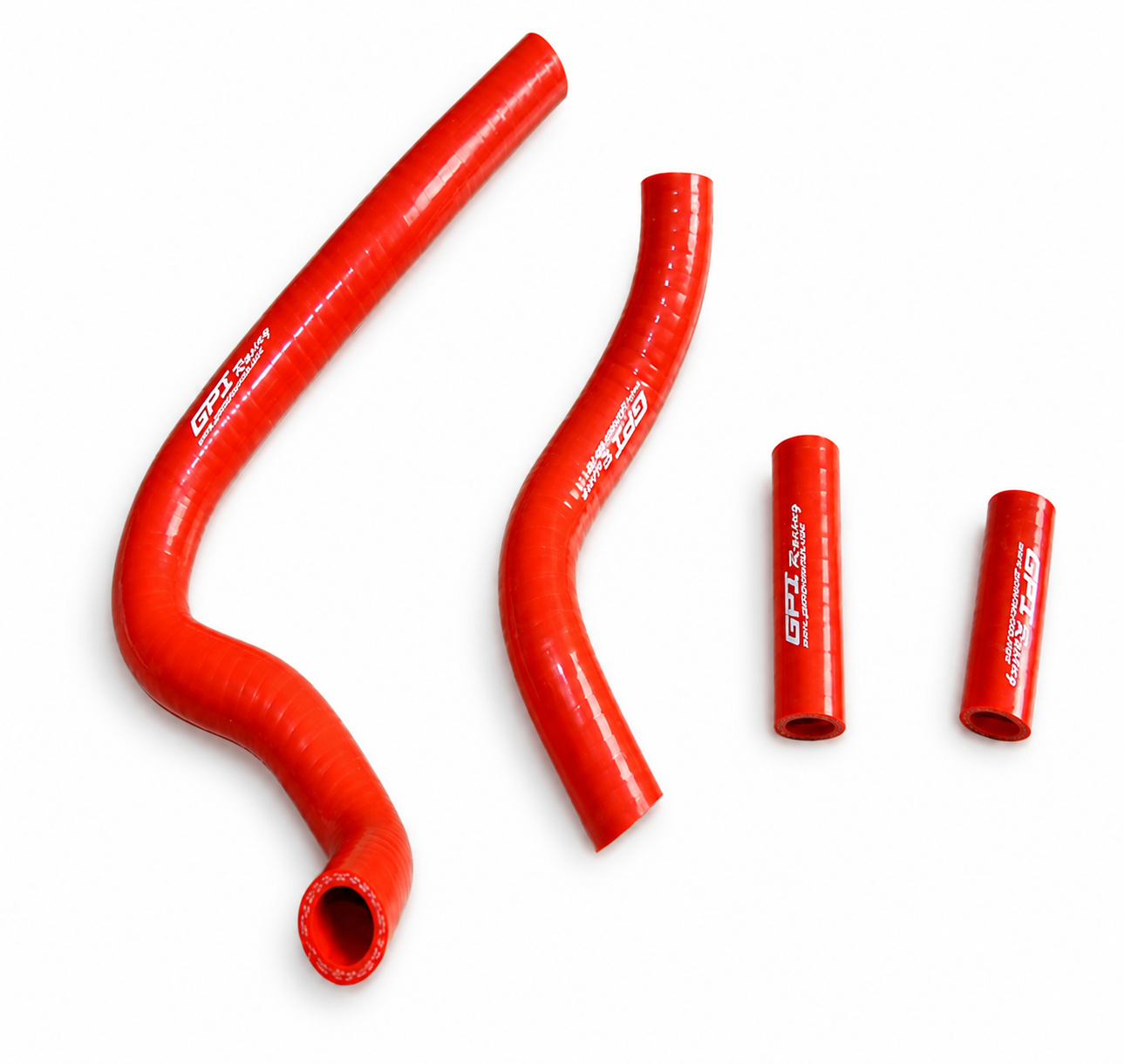 RADIATOR HOSE KIT 4pcs RED 92-96 HONDA CR250R SILICONE 19062-KZ3-860 image 1