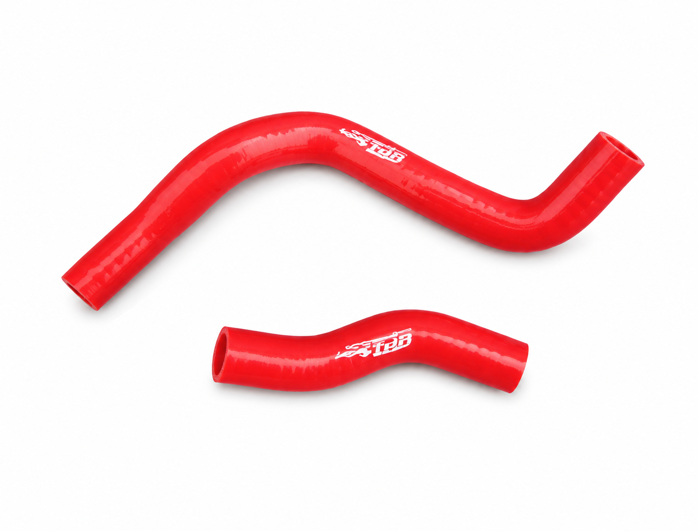 RADIATOR HOSE KIT 2pcs RED 97-99 HONDA CR250R SILICONE 19062-KZ3-J00 19067-KZ3-B00 image 1