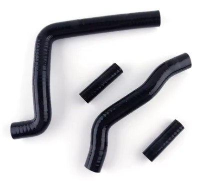 RADIATOR HOSE KIT 4pcs BLACK 05-08 KAWASAK KX250 SILICONE 39062-0074 image 1