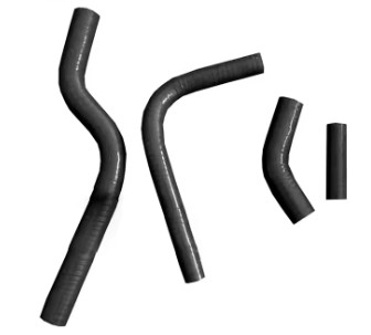 HOSE KIT 4pcs KXF250 2004 KAWASAKI, Suzuki RMZ250 SILICONE RADIATOR COOLING BLACK image 1