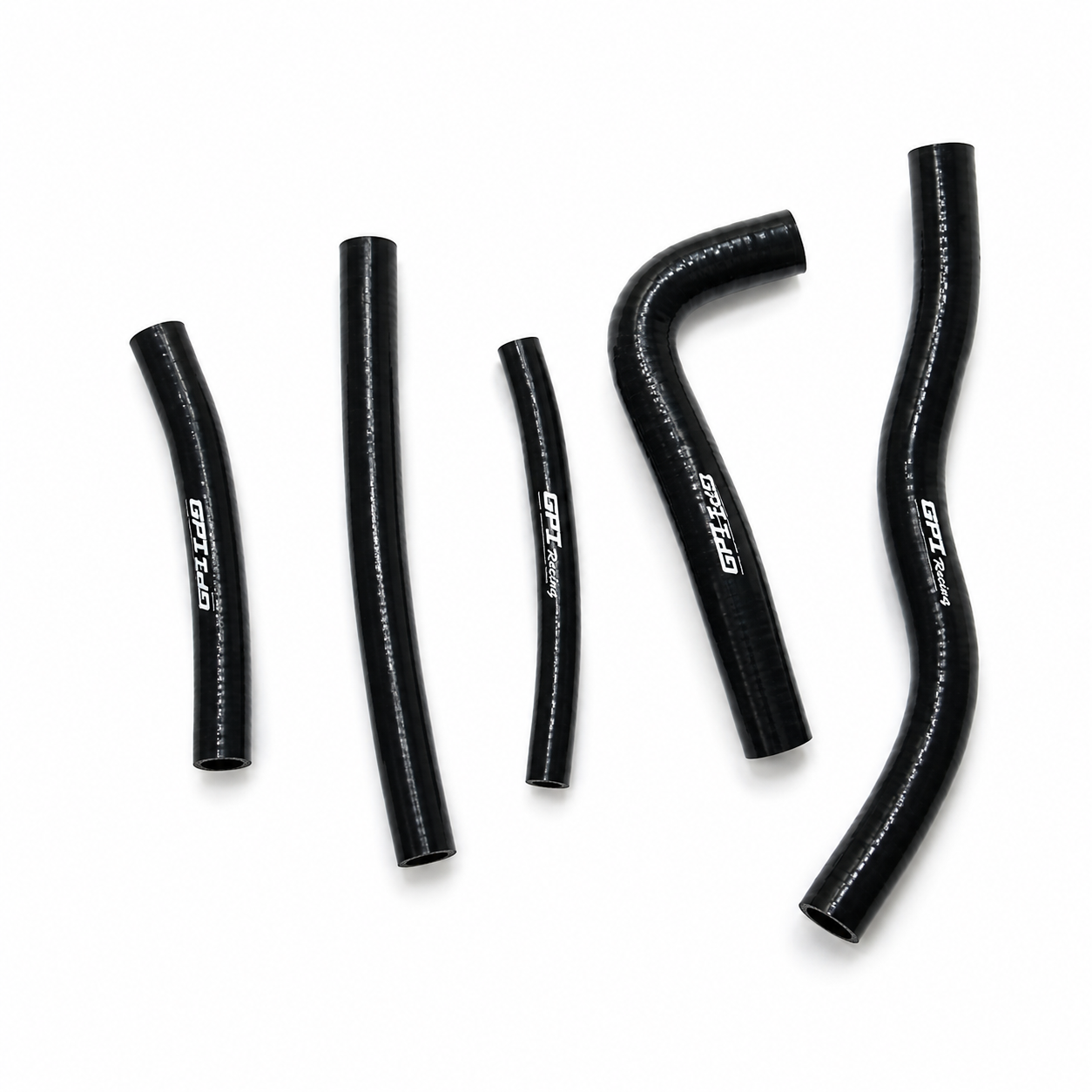 RADIATOR HOSE KIT 5pcs BLACK 96-00 SUZUKI RM125 SILICONE 17852-36E10 image 1