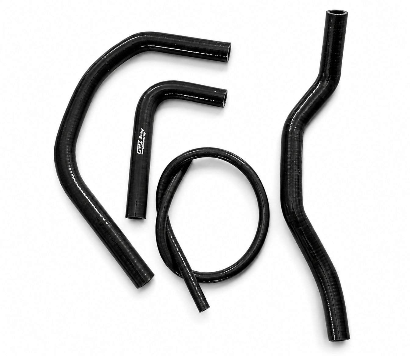 RADIATOR HOSE KIT 4pcs BLACK 82-07 YAMAHA BANSHEE YFZ350 SILICONE  2GU-12485-00-00 image 1