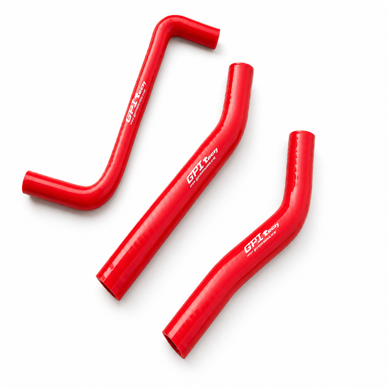 RADIATOR HOSE KIT 3pcs RED 06-14 HONDA TRX450ER TRX450R SILICONE 19501-HP1-600 image 1