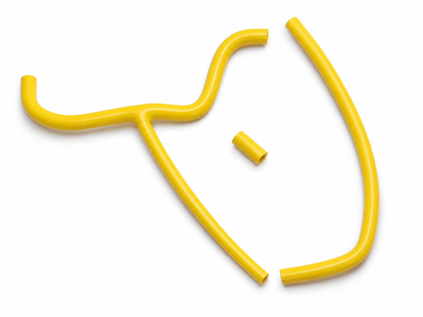 RADIATOR HOSE Y KIT 3pcs YELLOW 08-11 CAN-AM DS450 SILICONE 709200200 image 1