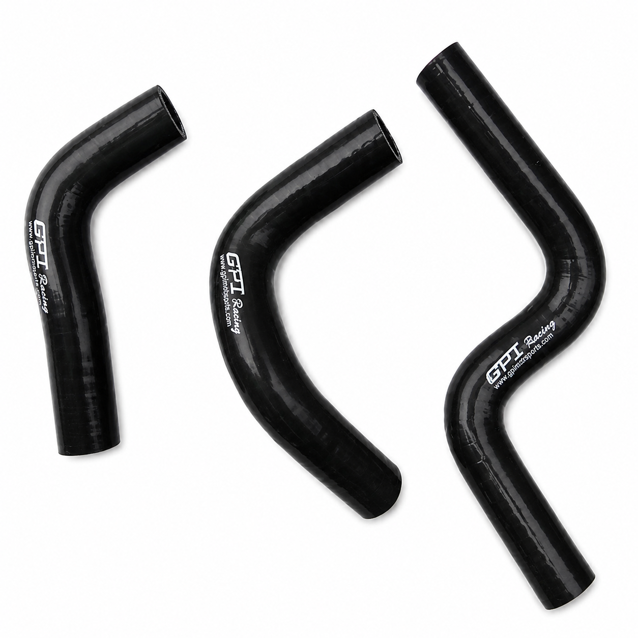 RADIATOR HOSE KIT 3pcs BLACK 14-26 KAWASAKI KX85 KX100 SILICONE 39062-0646 image 1