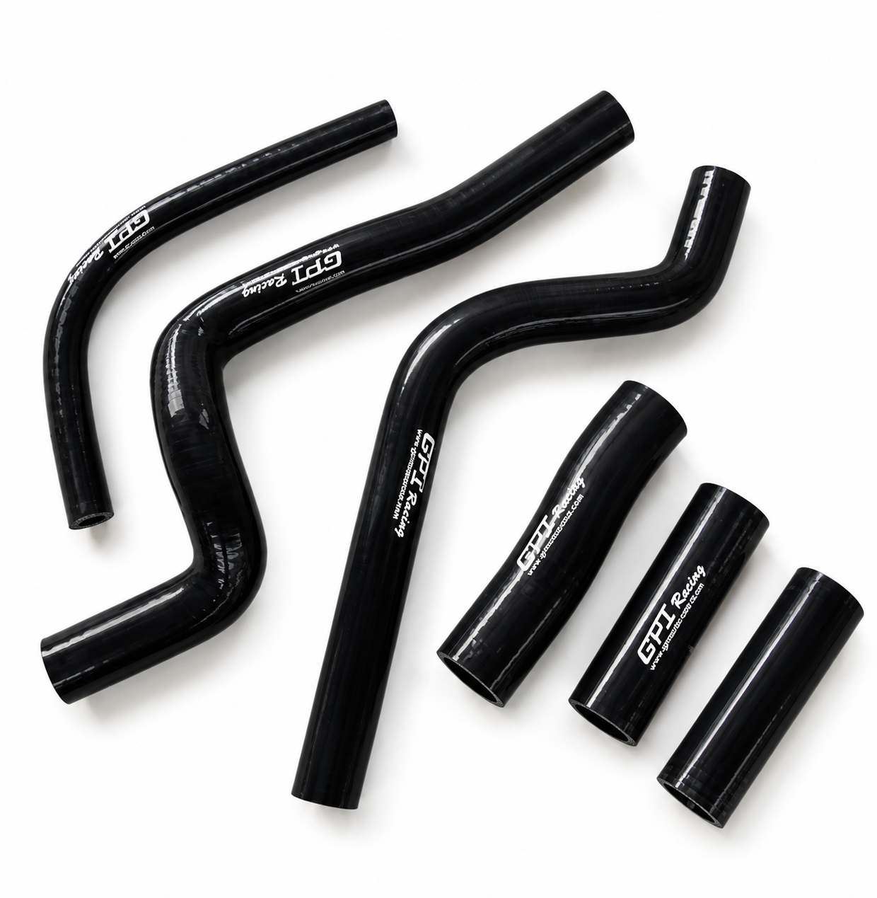 RADIATOR HOSE KIT 6pcs BLACK 89-01 HONDA CR500 SILICONE 19062-ML3-910 image 1