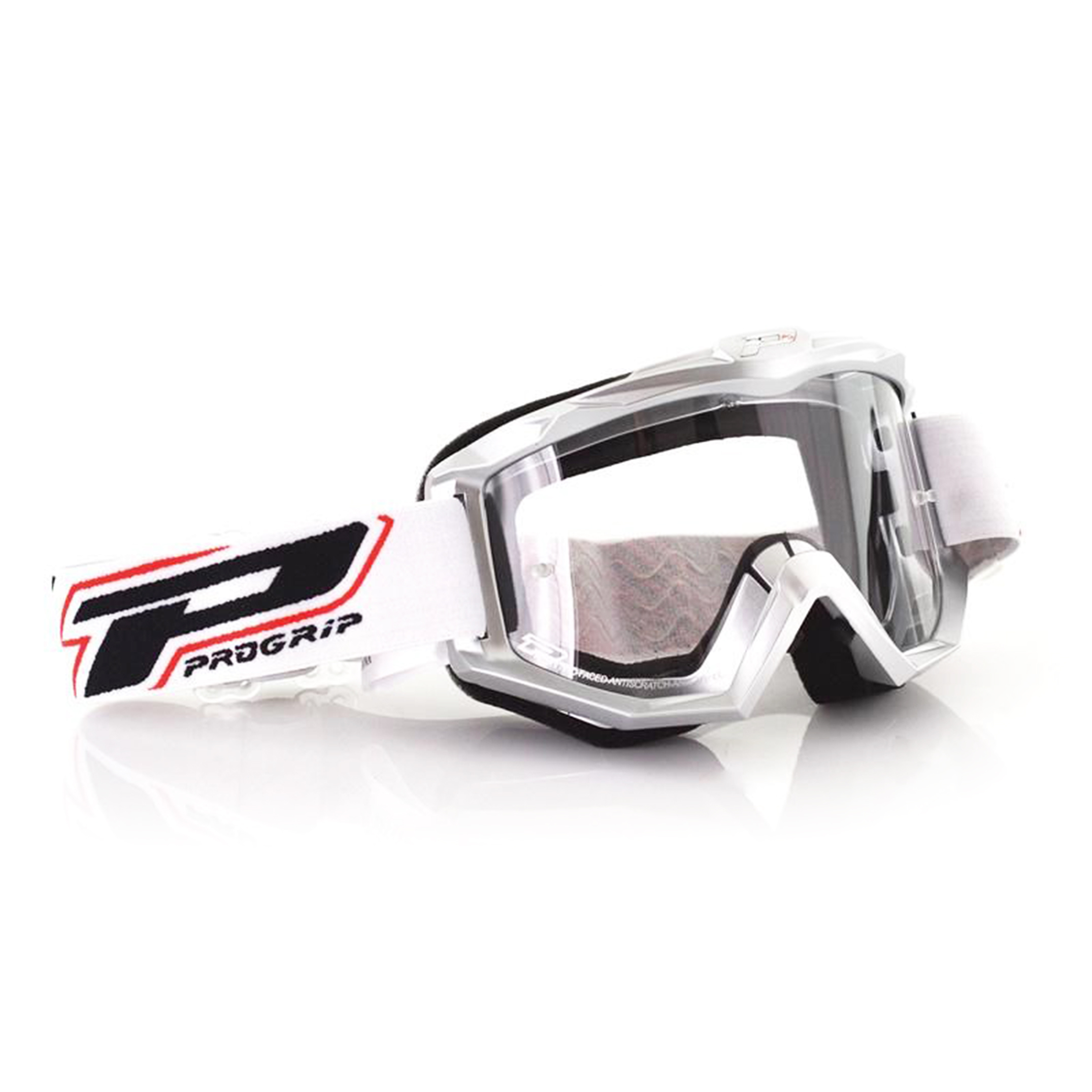 PROGRIP ATZAKI GOGGLE SILVER WITH CLEAR LENS, PG3201 SILVER image 1