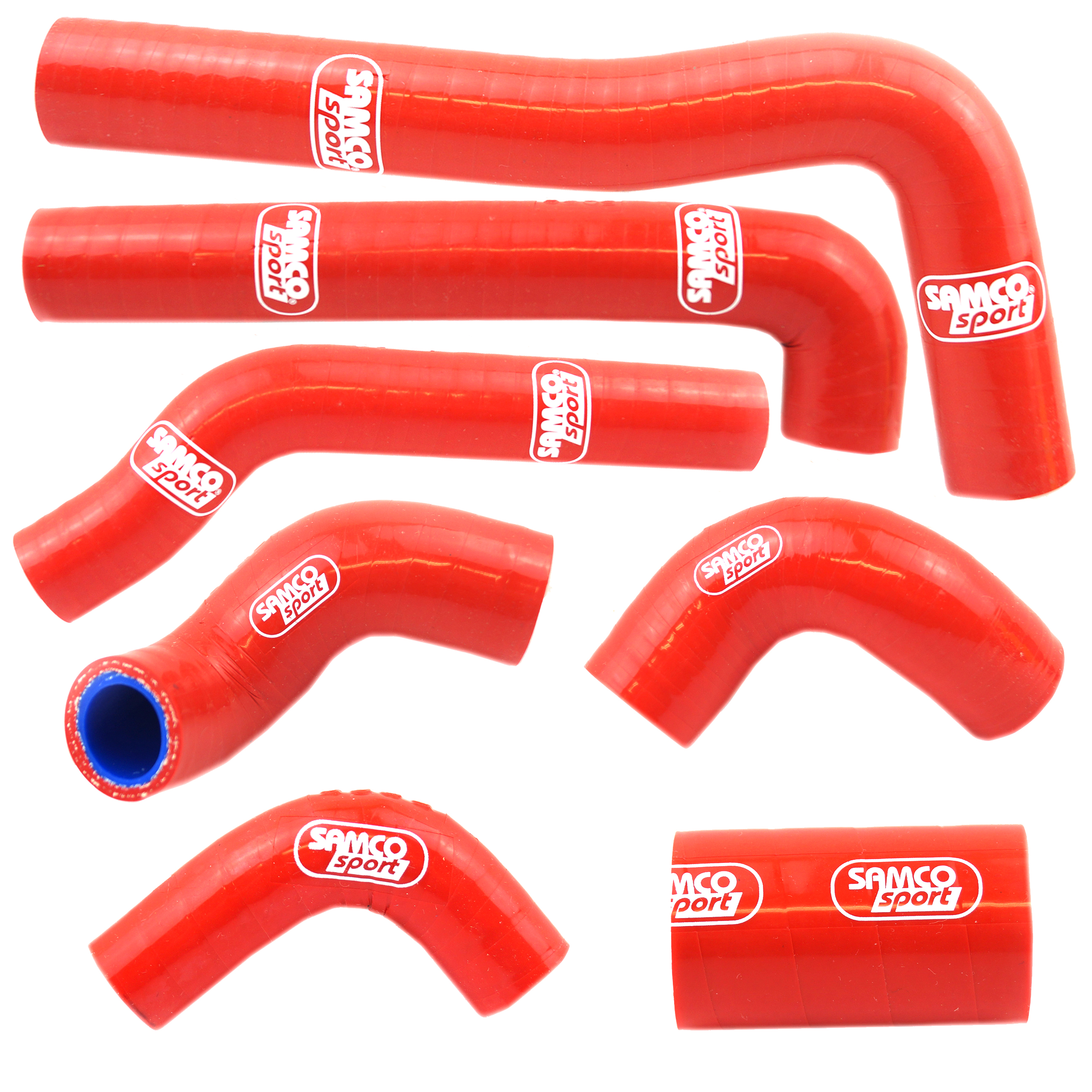 COOLANT HOSE 7 PIECE KIT RED 15-25 BETA 250 300 XTRAINER SAMCO SPORT BET-10-RD image 1