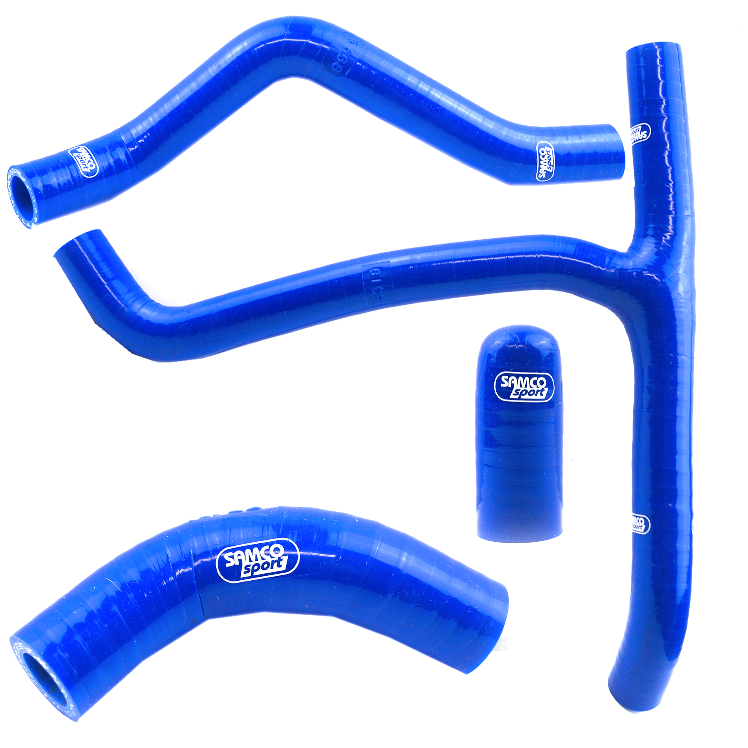 COOLANT HOSE 4 PIECE KIT BLUE 18-21 HONDA 250 CRF R RX SAMCO SPORT HON-122-BU image 1