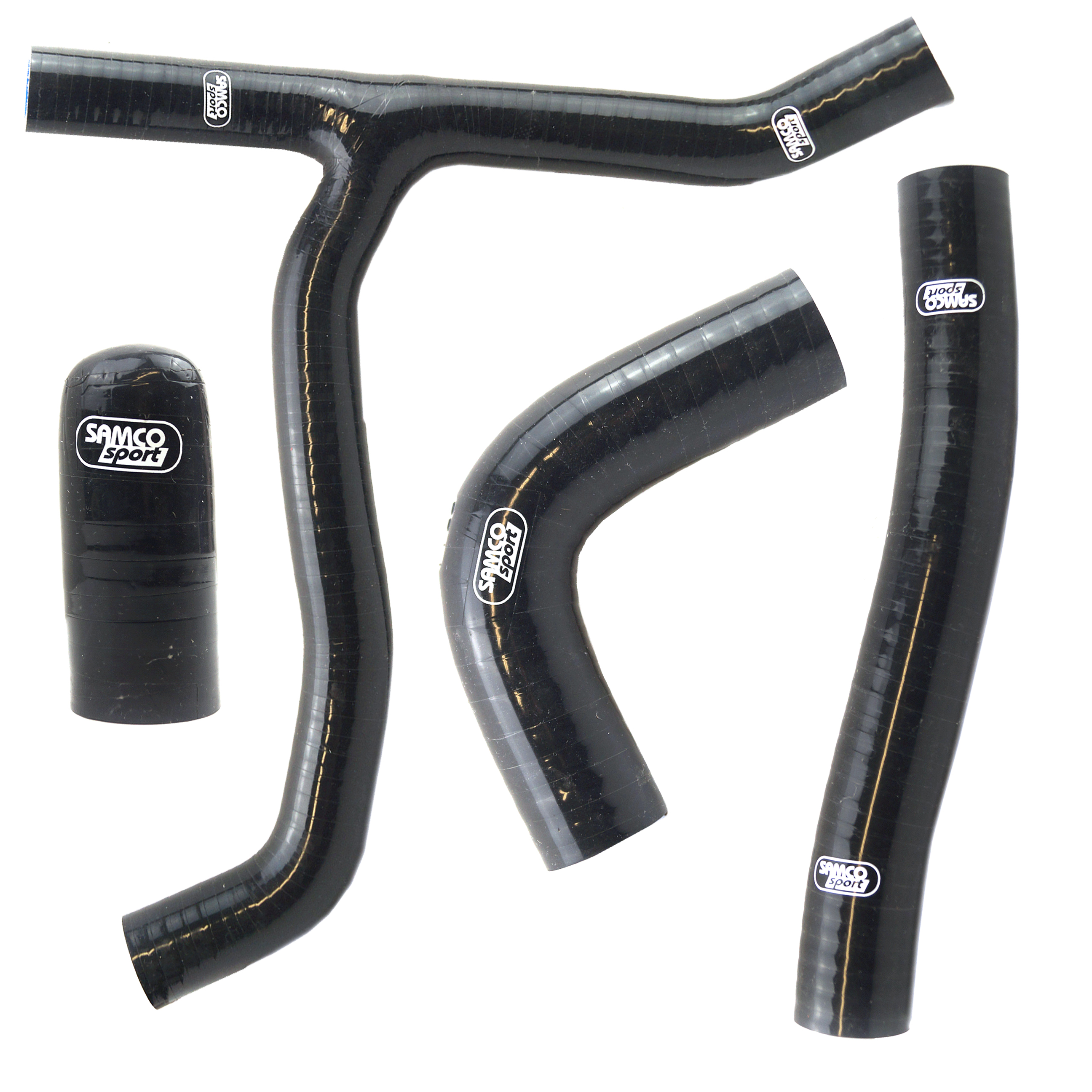 COOLANT HOSE 4 PIECE KIT BLACK 17-20 HONDA 450 CRF R RWE RX SAMCO SPORT HON-123-BK image 1