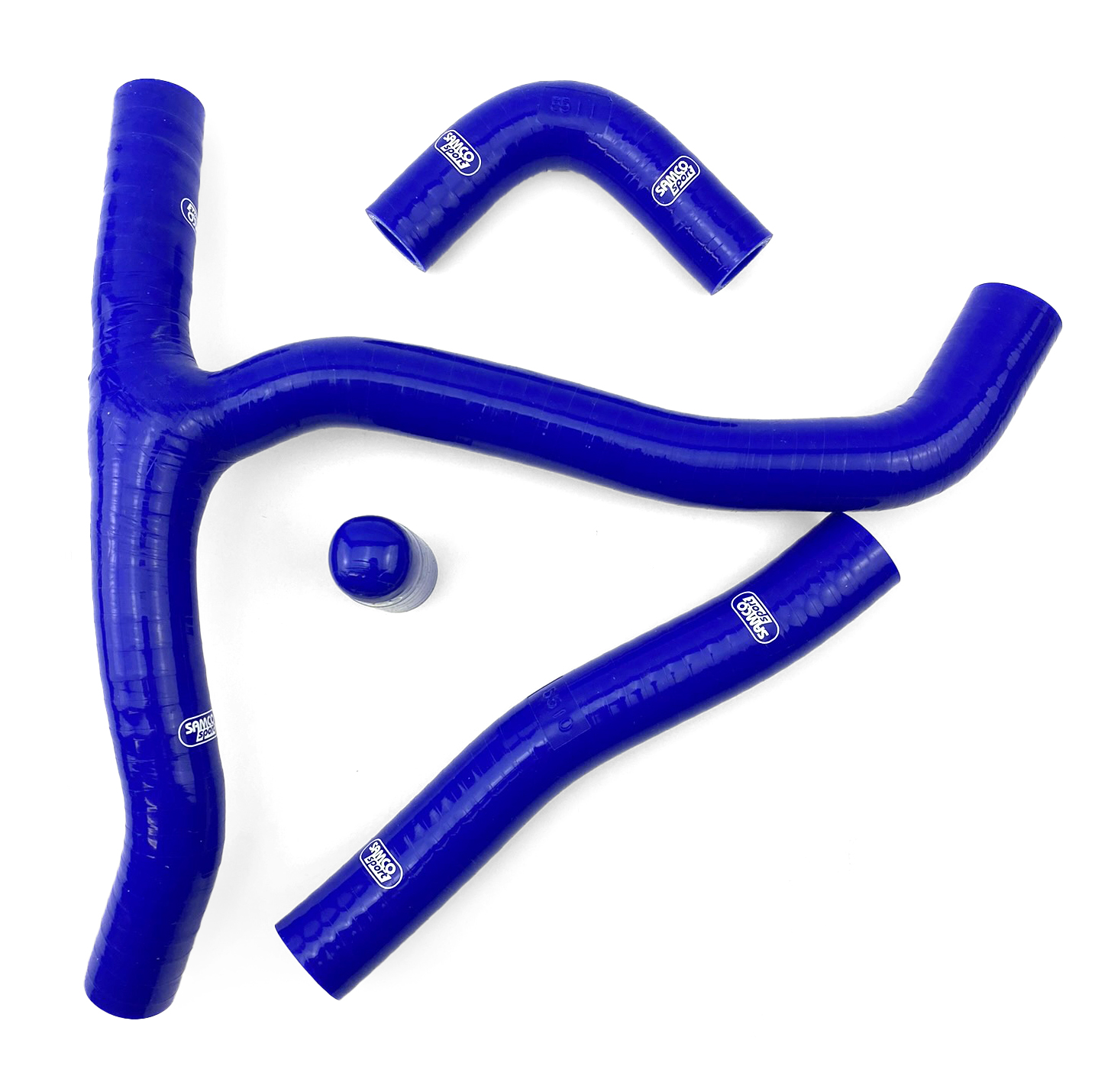 COOLANT HOSE 4 PIECE KIT BLUE 17-20 HONDA 450 CRF R RWE RX SAMCO SPORT HON-123-BU thumbnail 3