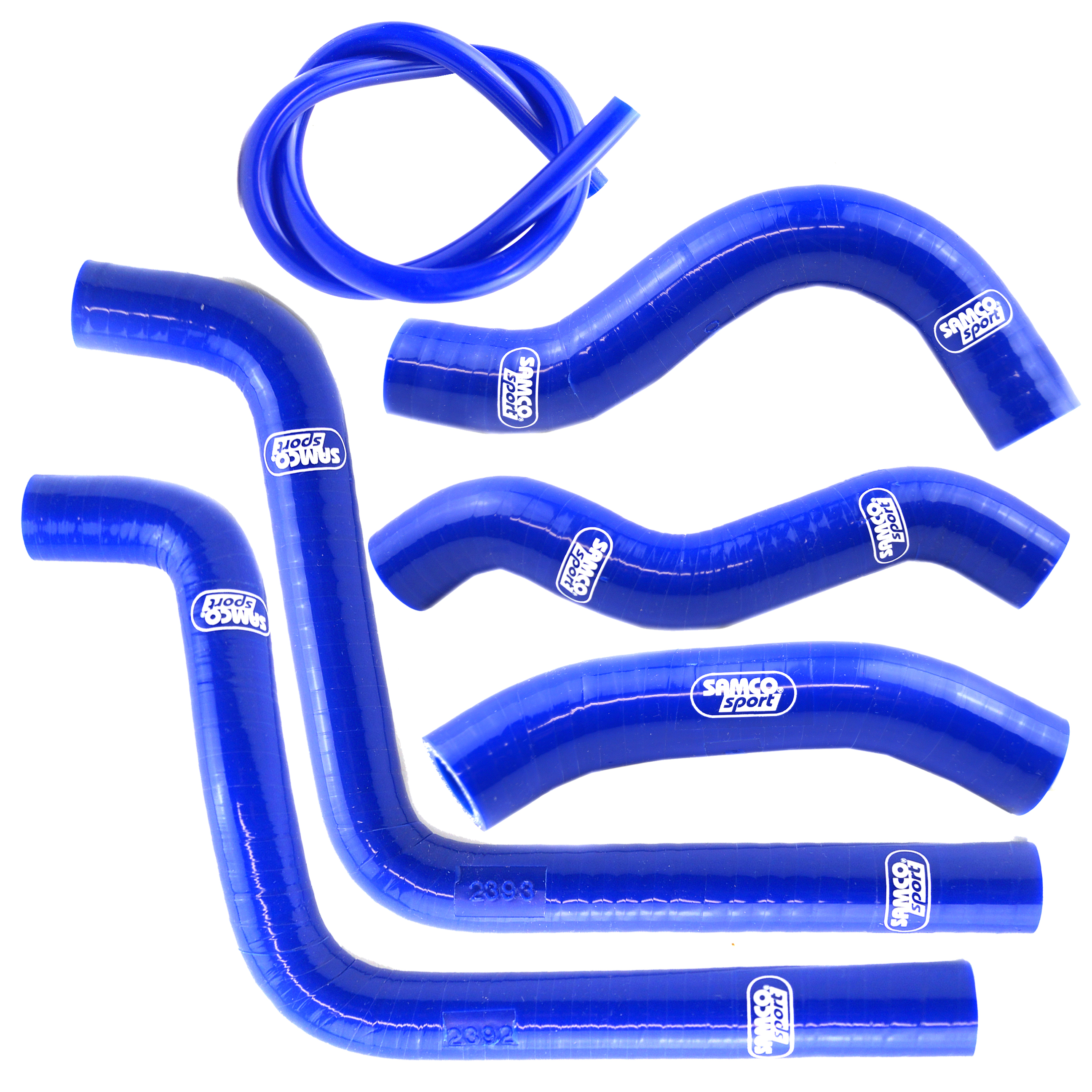 COOLANT HOSE 6 PIECE KIT BLUE 01-02 HONDA 125 CR R SAMCO SPORT HON-29-BU image 1
