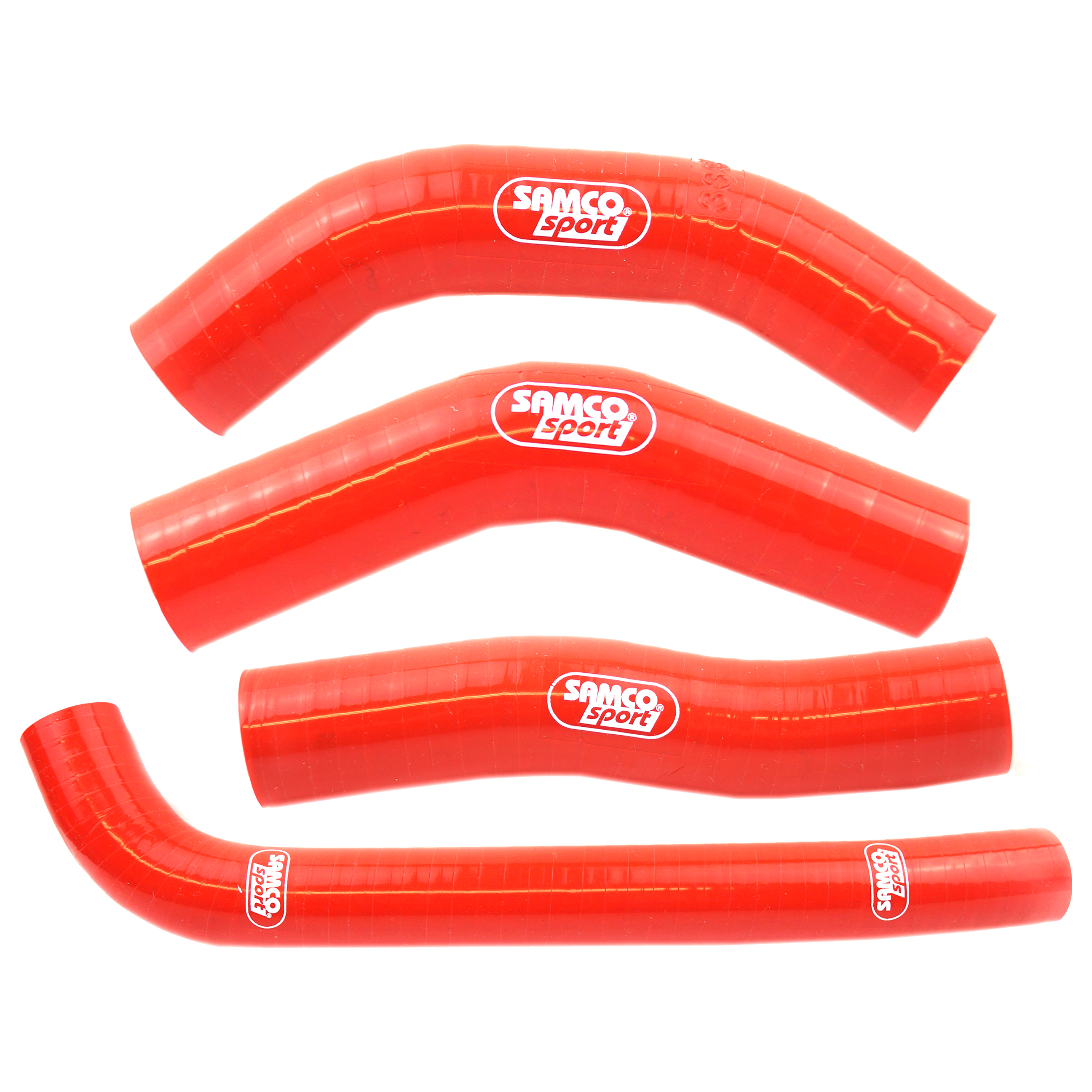 COOLANT HOSE 4 PIECE KIT RED 10-13 HONDA 250 CRF R SAMCO SPORT HON-61-RD image 1