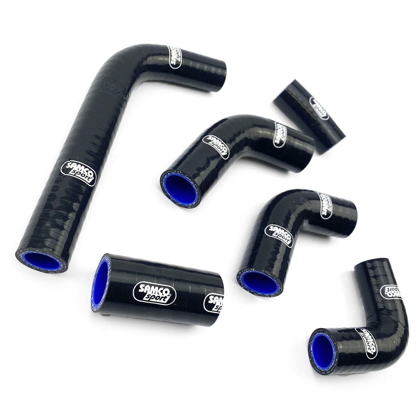 COOLANT HOSE 6 PIECE KIT BLACK 24-26 KAWASAKI 450 KX F OEM DESIGN SAMCO SPORT KAW-103-BK image 1