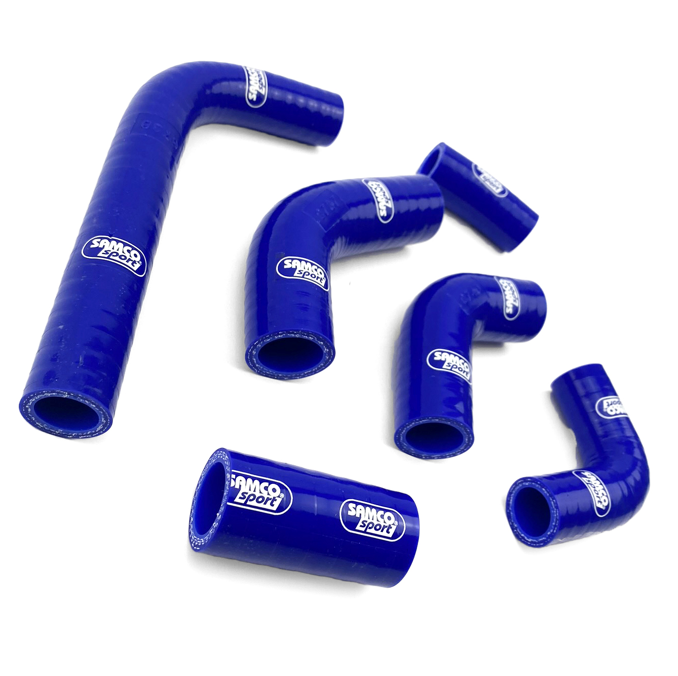 COOLANT HOSE 6 PIECE KIT BLUE 24-26 KAWASAKI 450 KX F OEM DESIGN SAMCO SPORT KAW-103-BU image 1