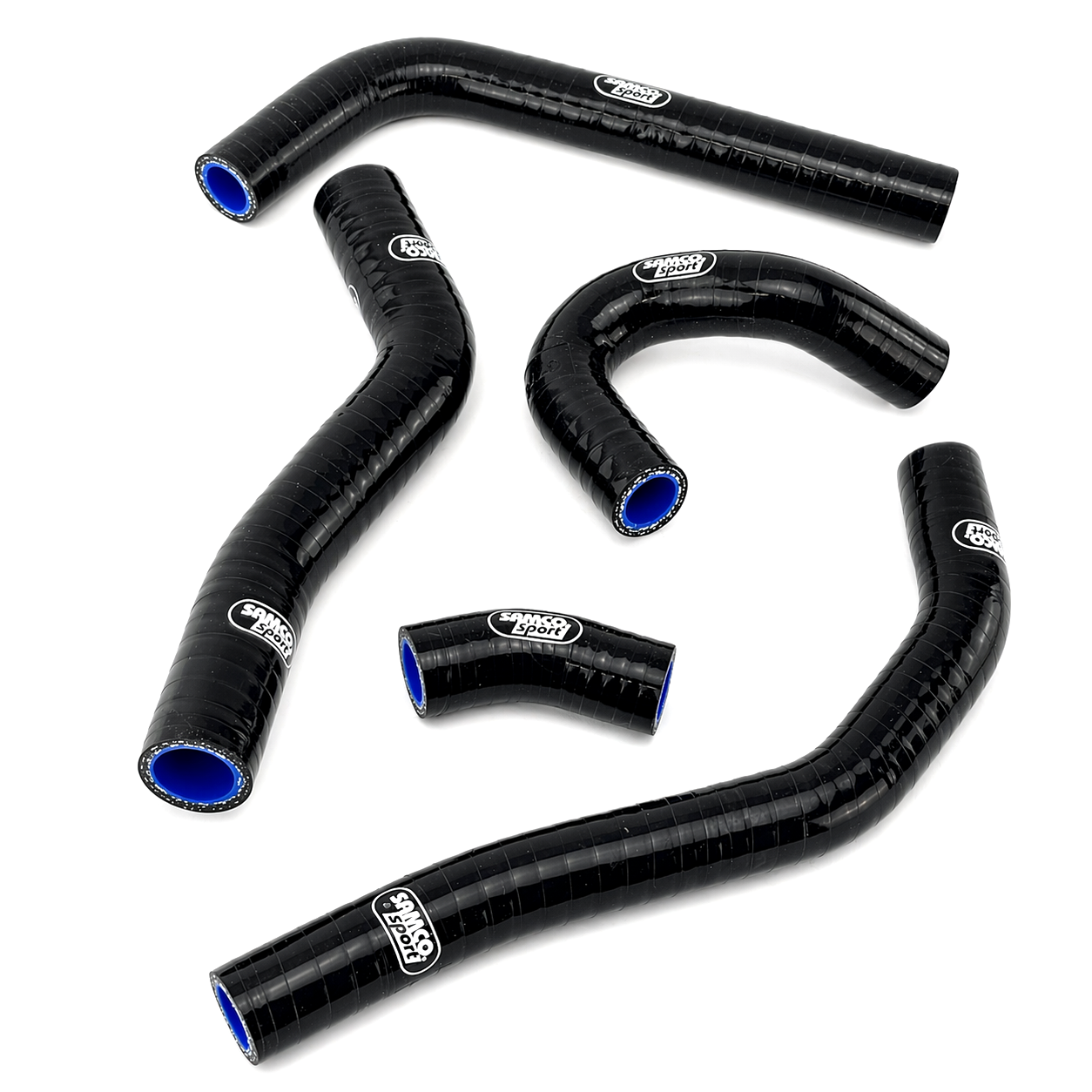 COOLANT HOSE 5 PIECE KIT BLACK 25-26 KAWASAKI 250 KX OEM DESIGN SAMCO SPORT KAW-104-BK image 1