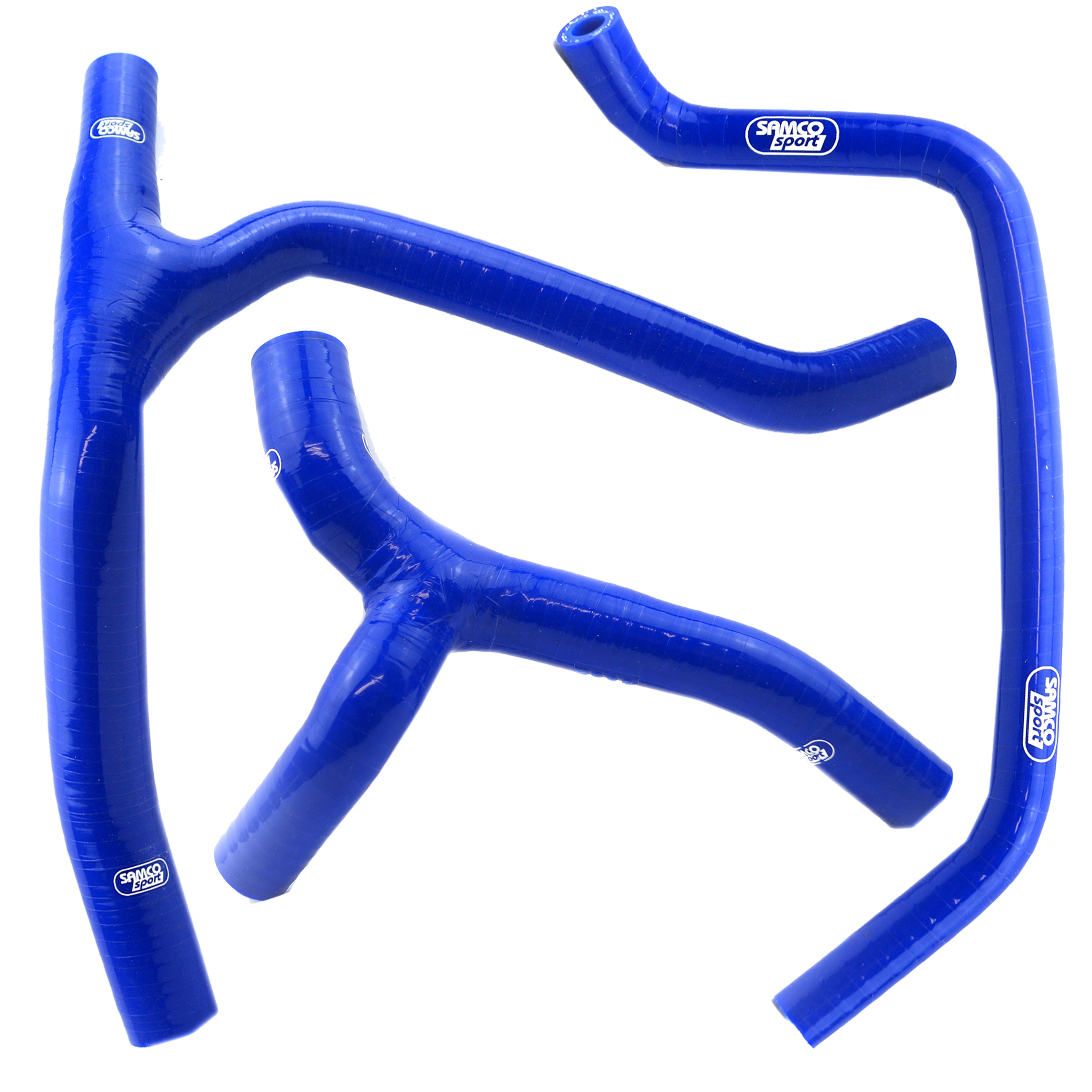 COOLANT HOSE 3 PIECE KIT BLUE KAWASAKI 450 KLX KX F SAMCO SPORT KAW-23-BU image 1