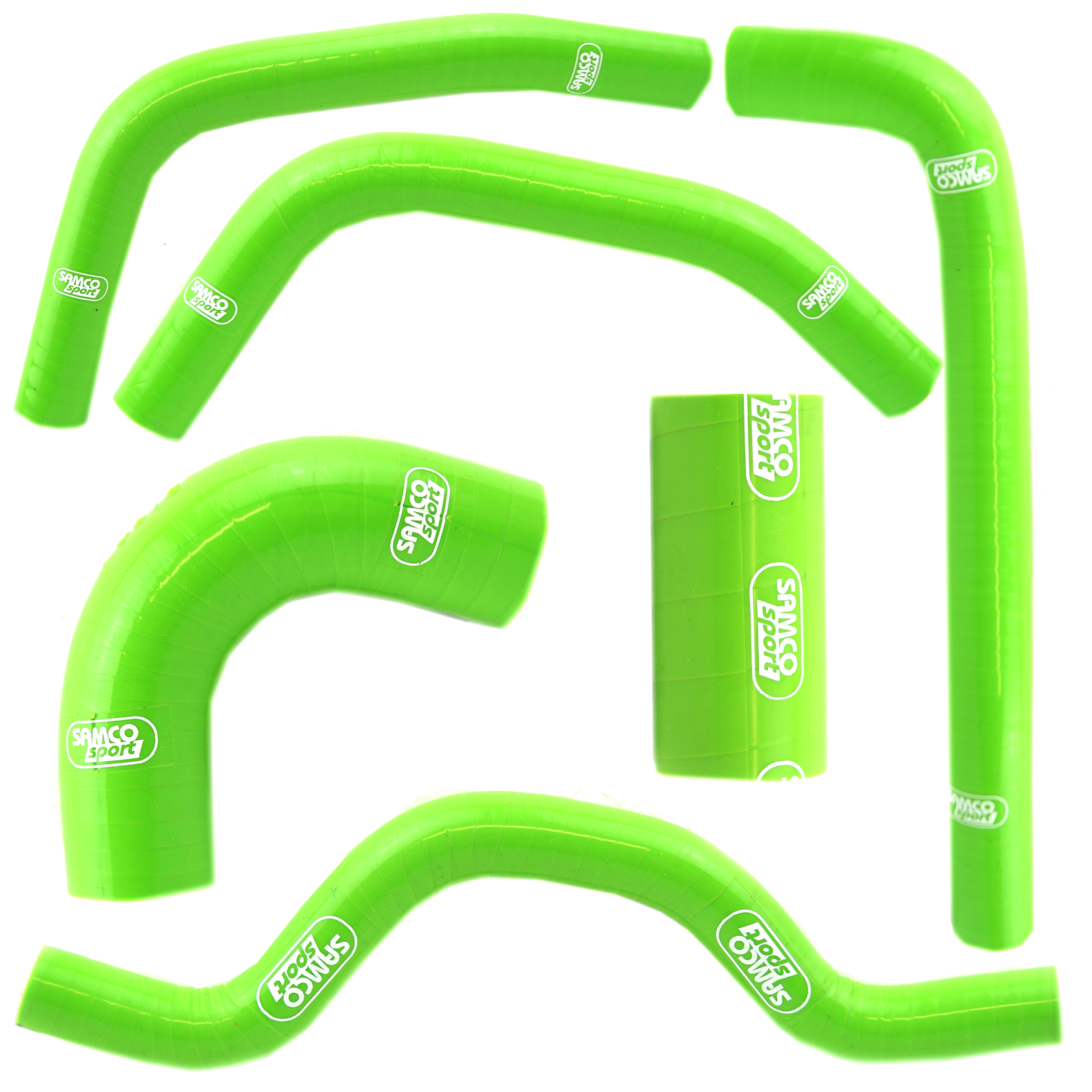 COOLANT HOSE 6 PIECE KIT BLUE 09-16 KAWASAKI 250 KX F OEM DESIGN SAMCO SPORT KAW-58-BU image 1